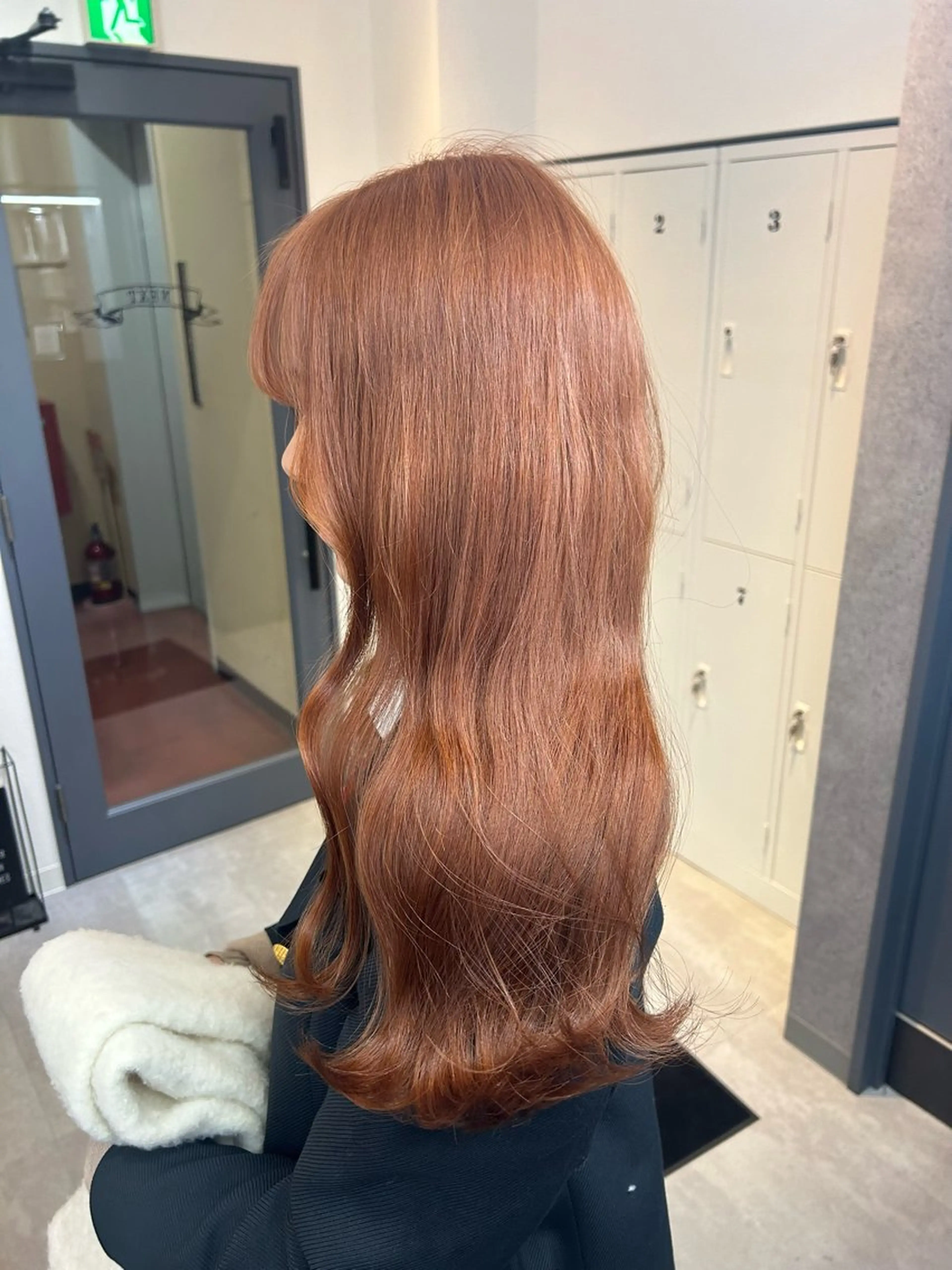 ロング オレンジブラウン ENA💗NEXT /ハイトーンエクステのヘアスタイル