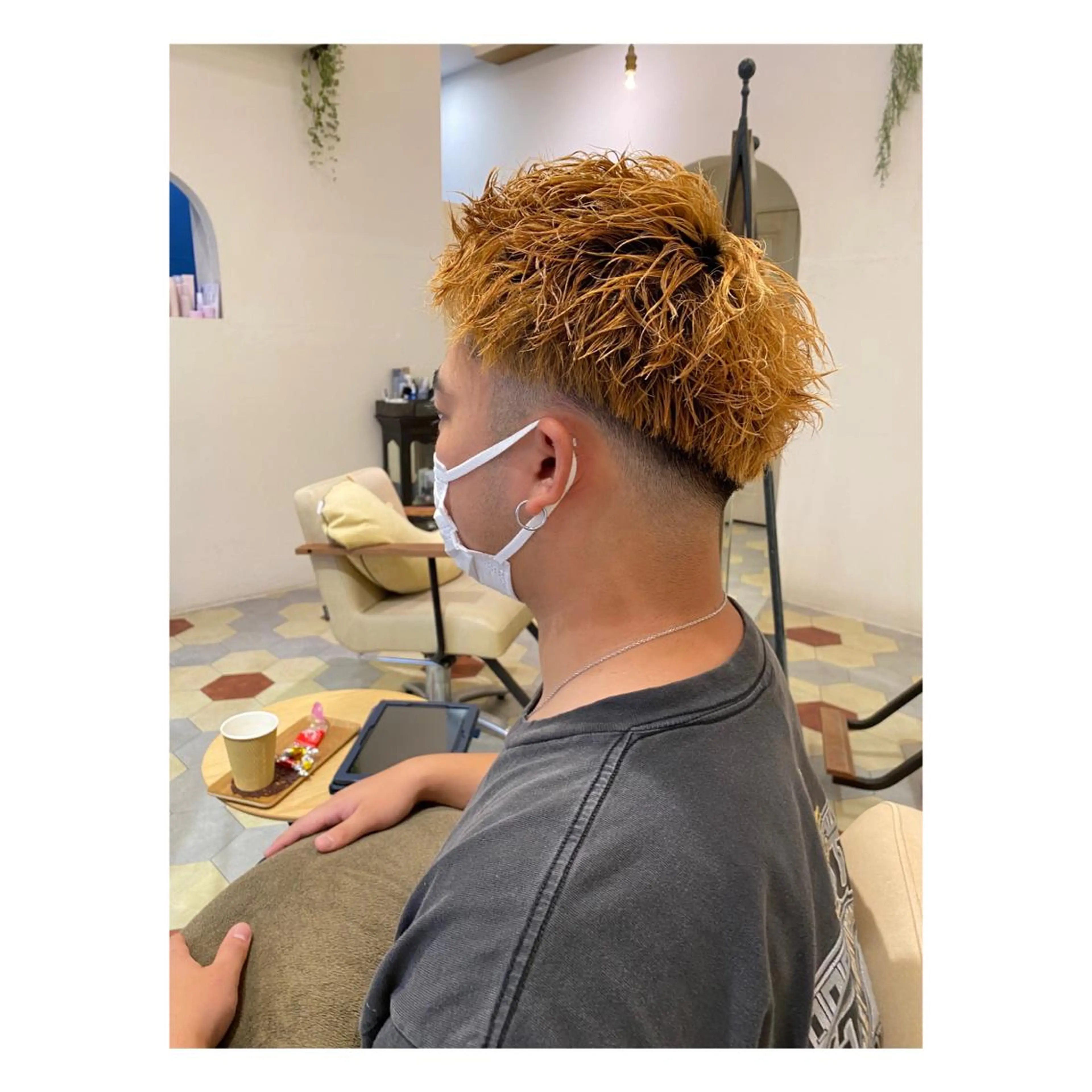 パーマ メンズ カット パーマ 菊池大一 溝の口パーマのヘアスタイル