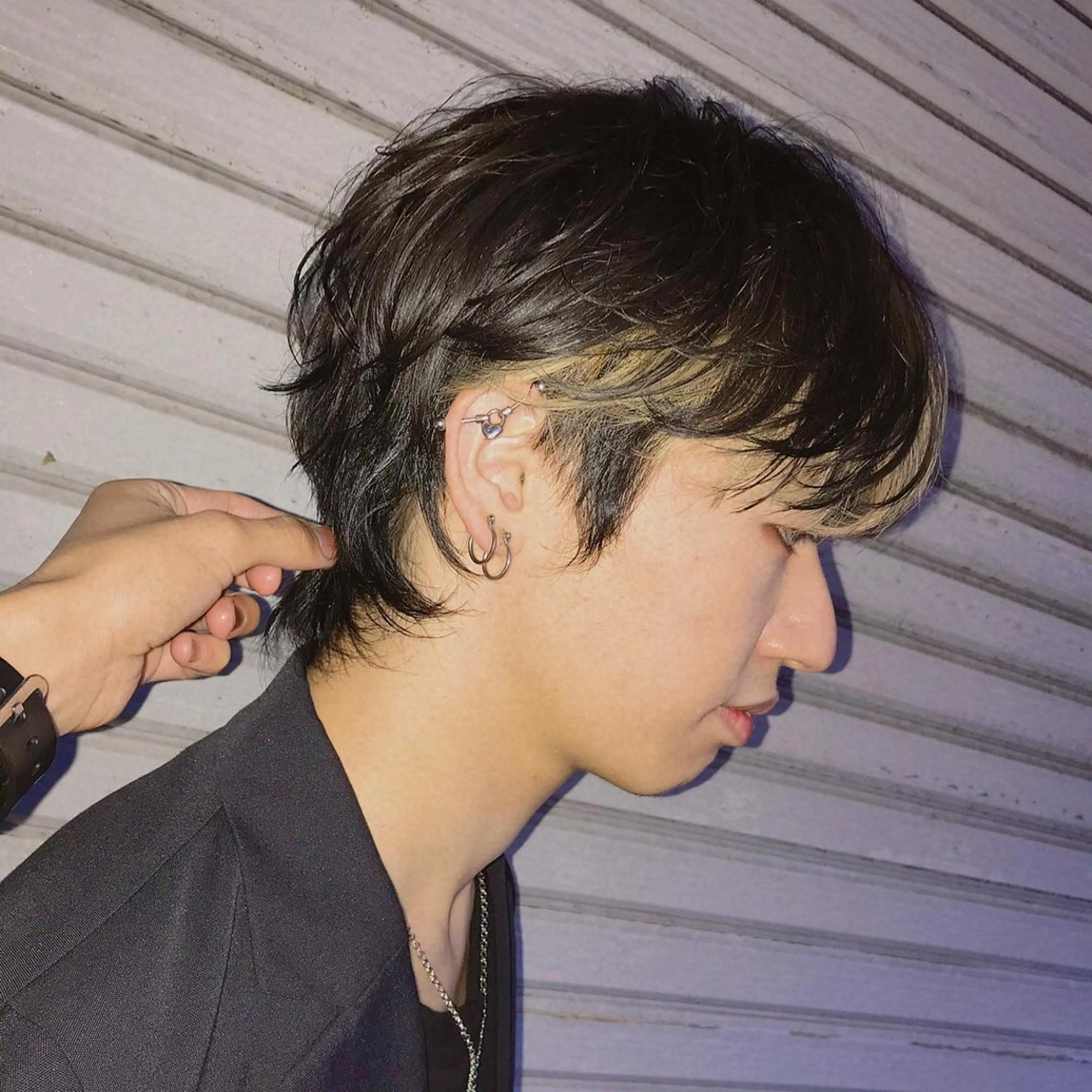 ショート カラー メンズ カット パーマ メンズパーマ/ダウン パーマ/十文字玲音のヘアスタイル