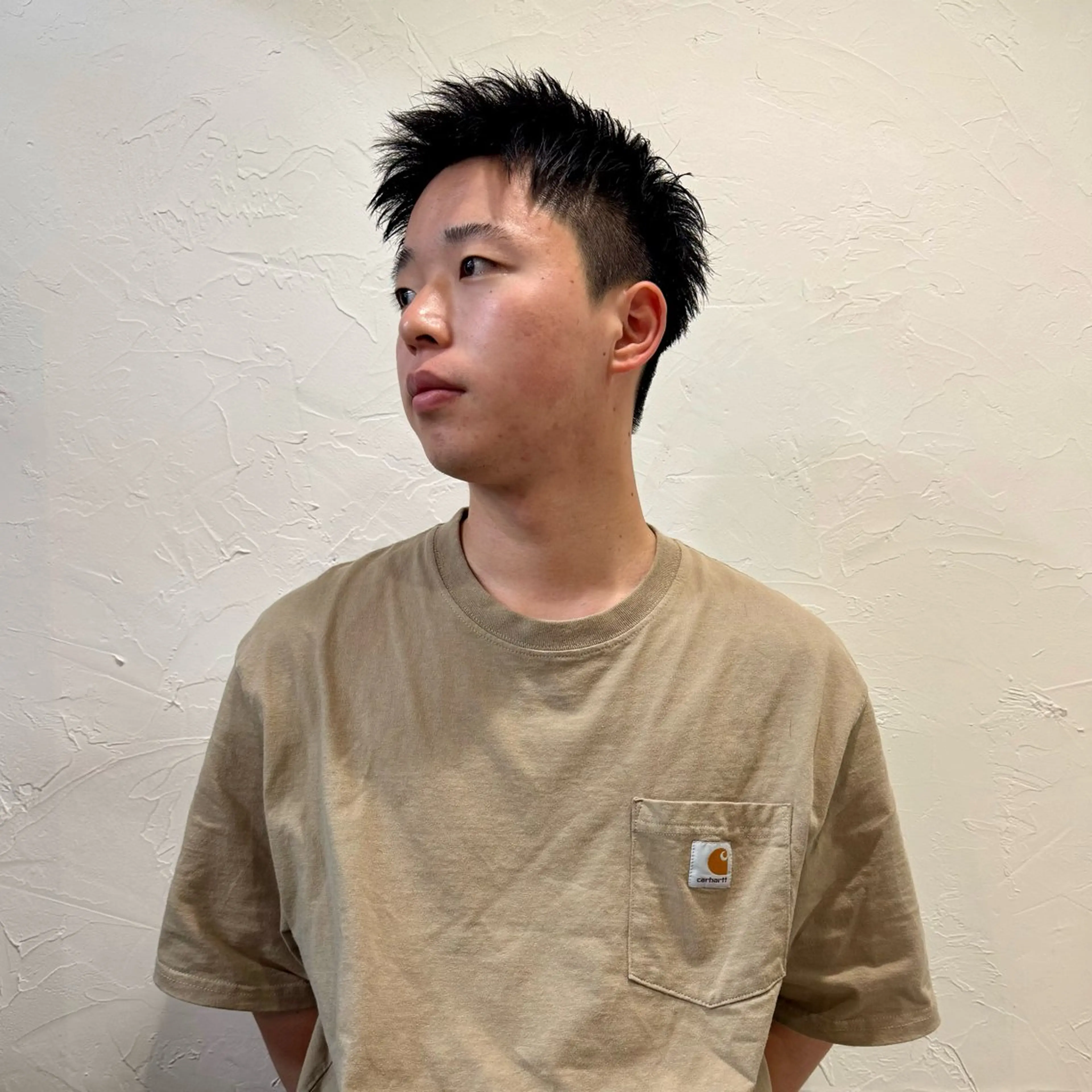 ショート メンズ アップバング メンズ就活ヘア メンズパーマ メンズショート スパイキーショート カット ヘアセット 【池袋/スパイキー ショート】ⓝⓘⓜⓤのヘアスタイル