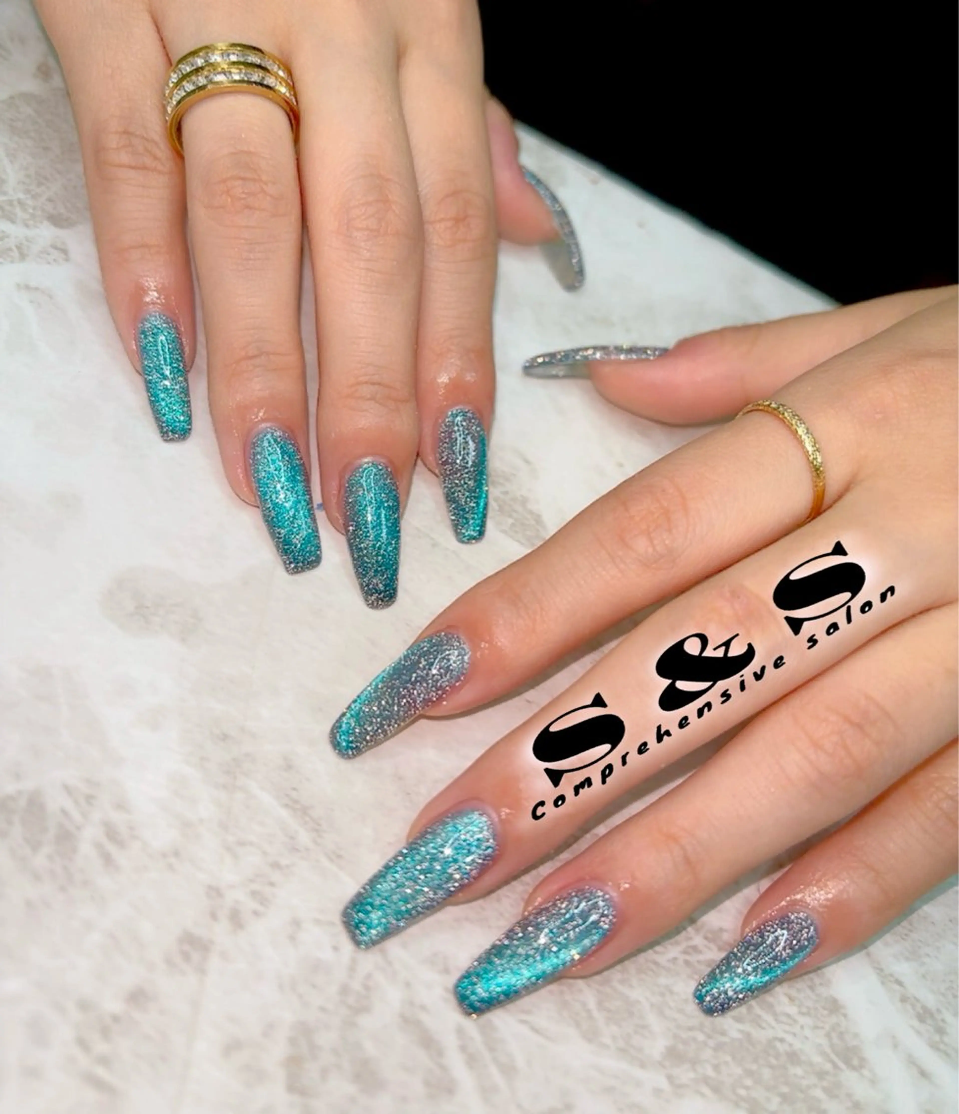 ネイル 長さ出し フラッシュネイル マグネットネイル メンズネイル 持ち込み S&S 村田小百合のネイルデザイン