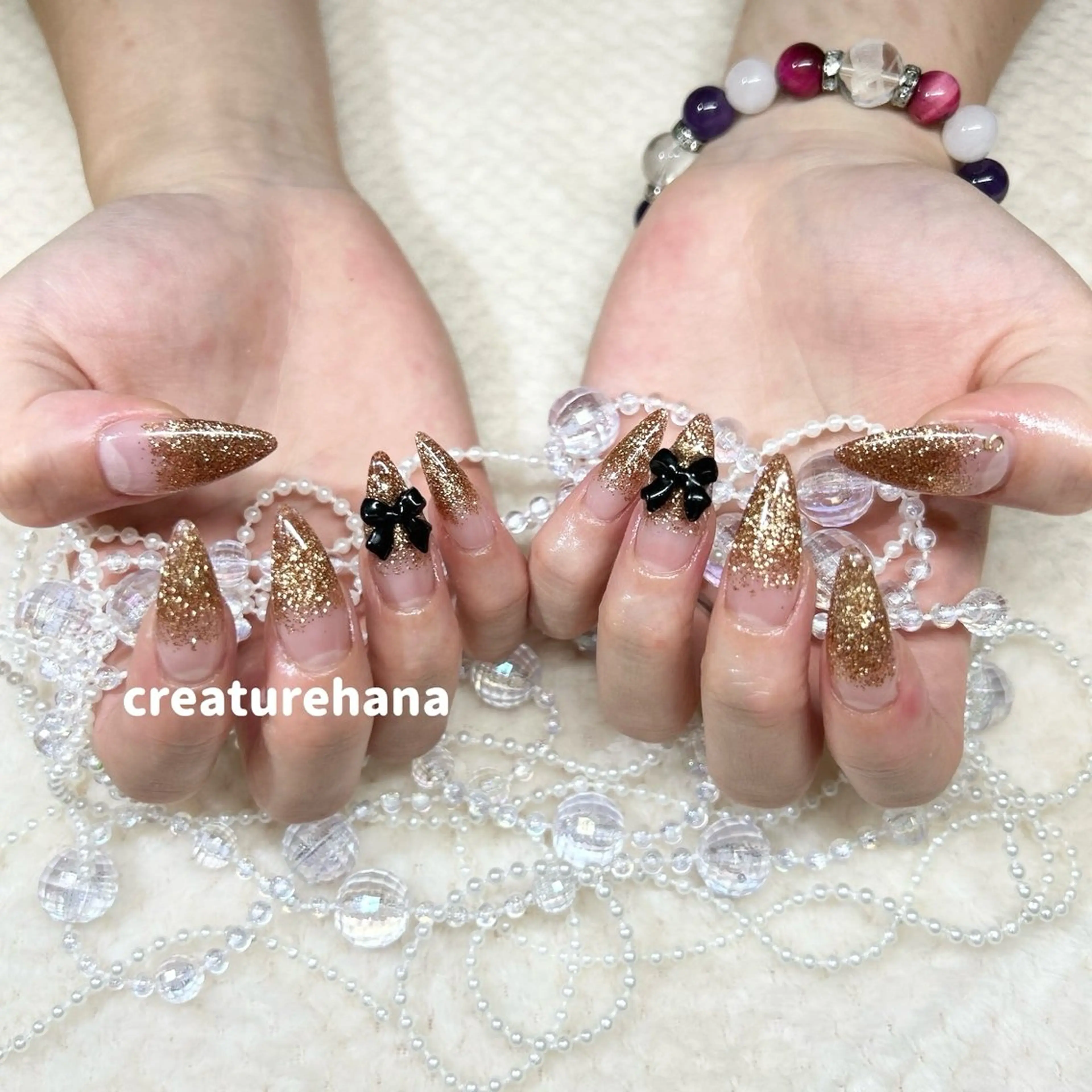 スカルプ ラメグラデーションの写真