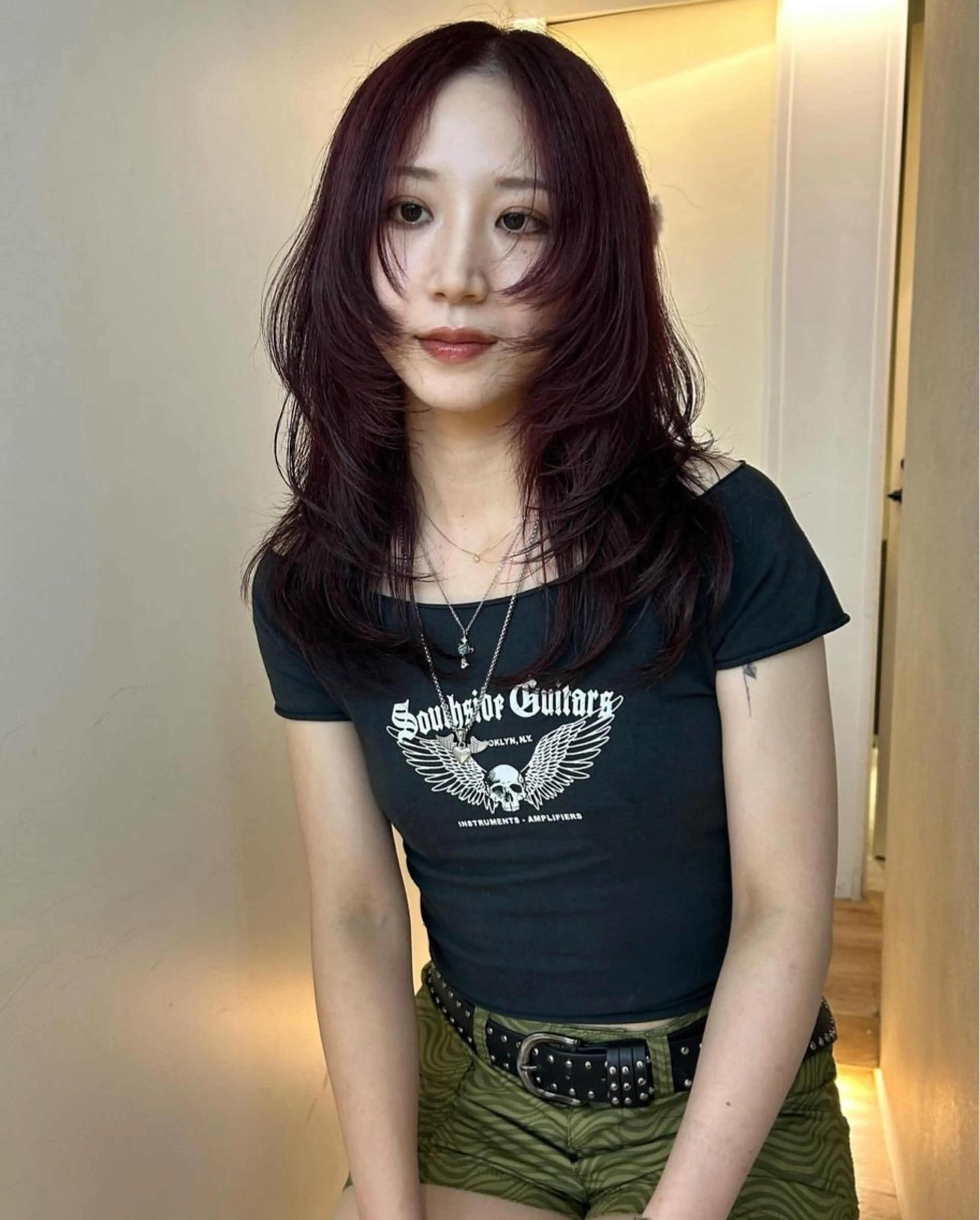 レイヤーカット ➕ ワンカラー 🫧 ͛.*の写真