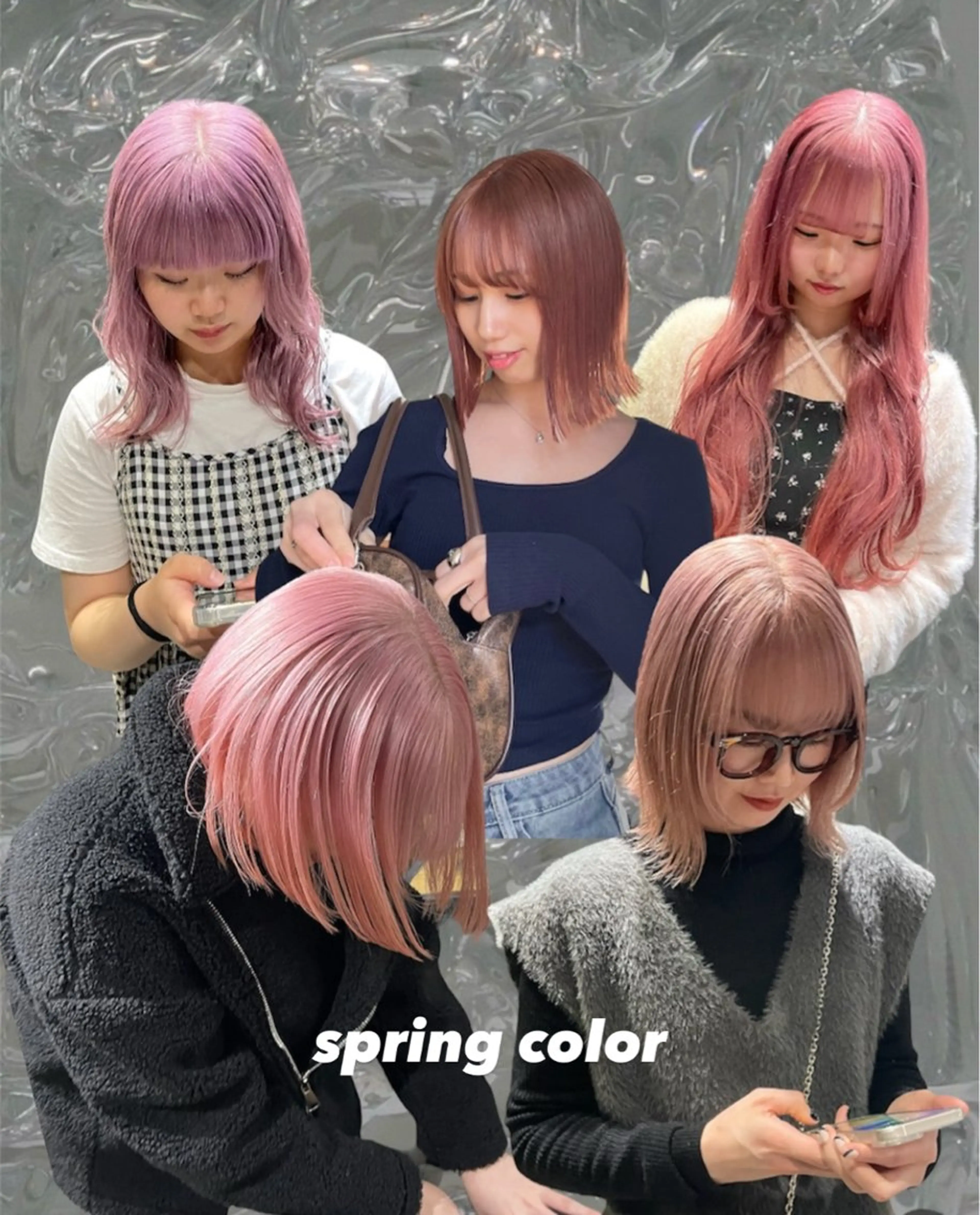 カラー ピンクカラー ヘアカラー トリートメント ミルクティーベージュ ブリーチ🖤サヤカのヘアスタイル