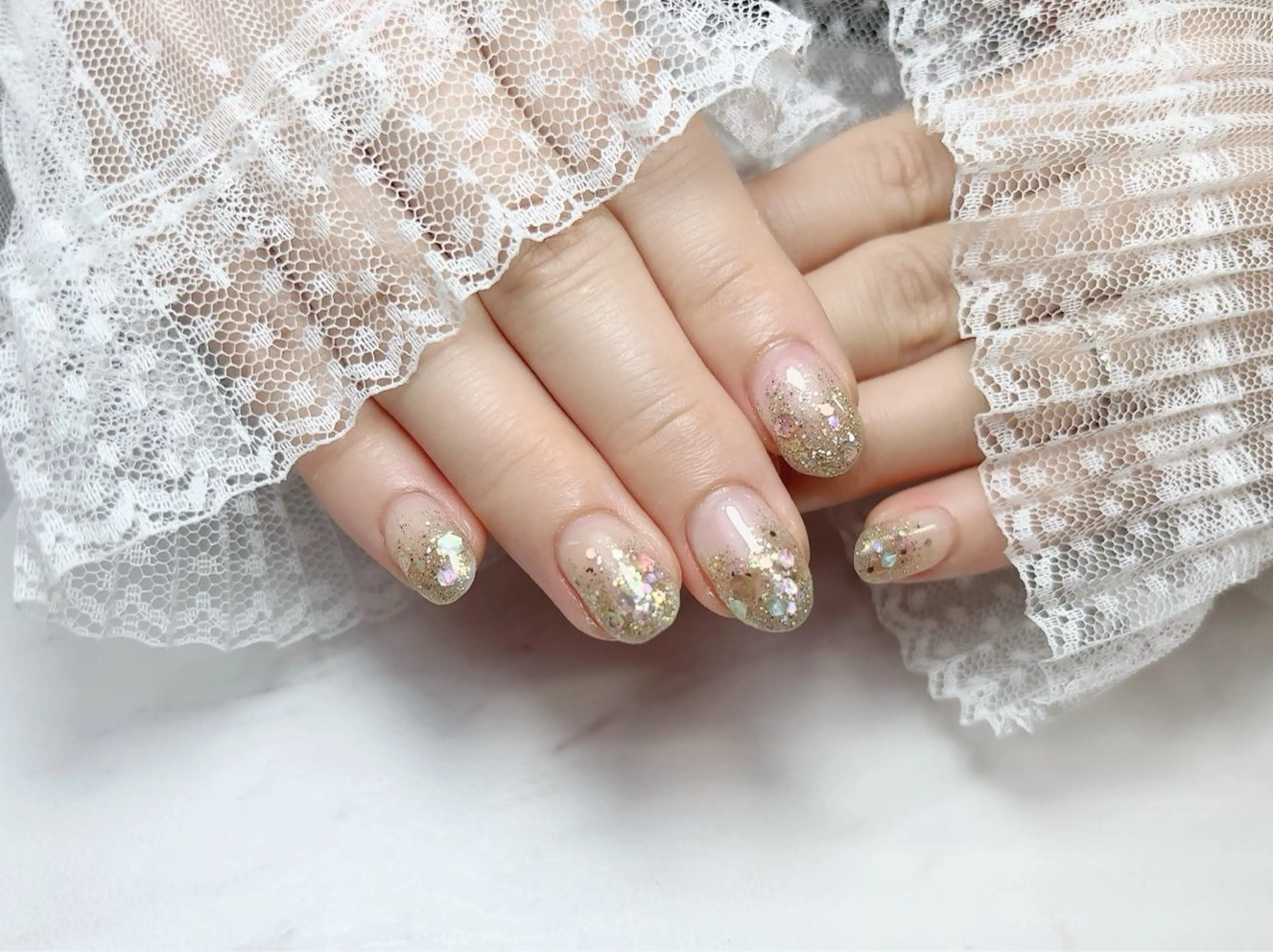 ラメグラ（クリアベース）🎀（オフ代込み)の写真