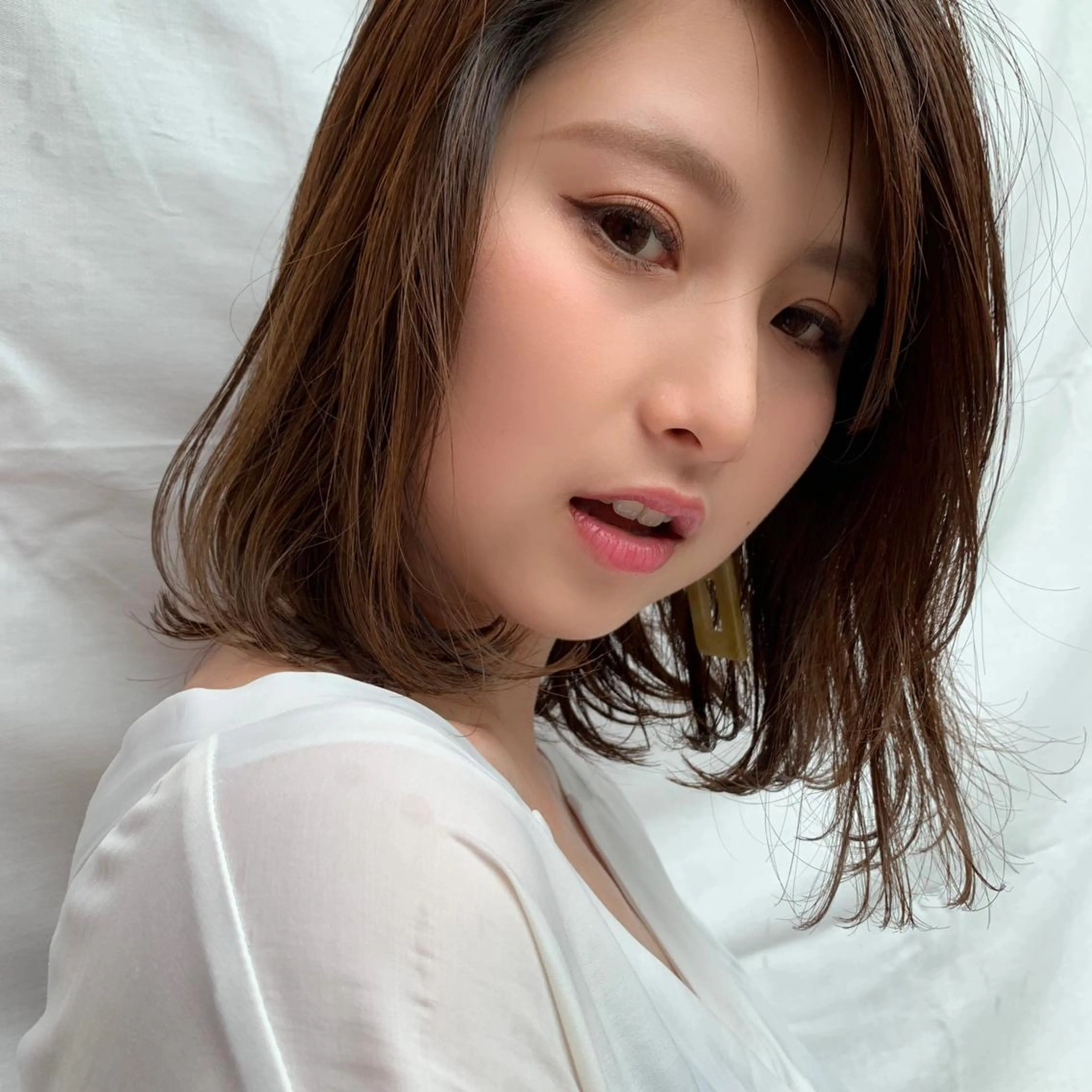 ショート カラー ボブ 上川 美幸のヘアスタイル