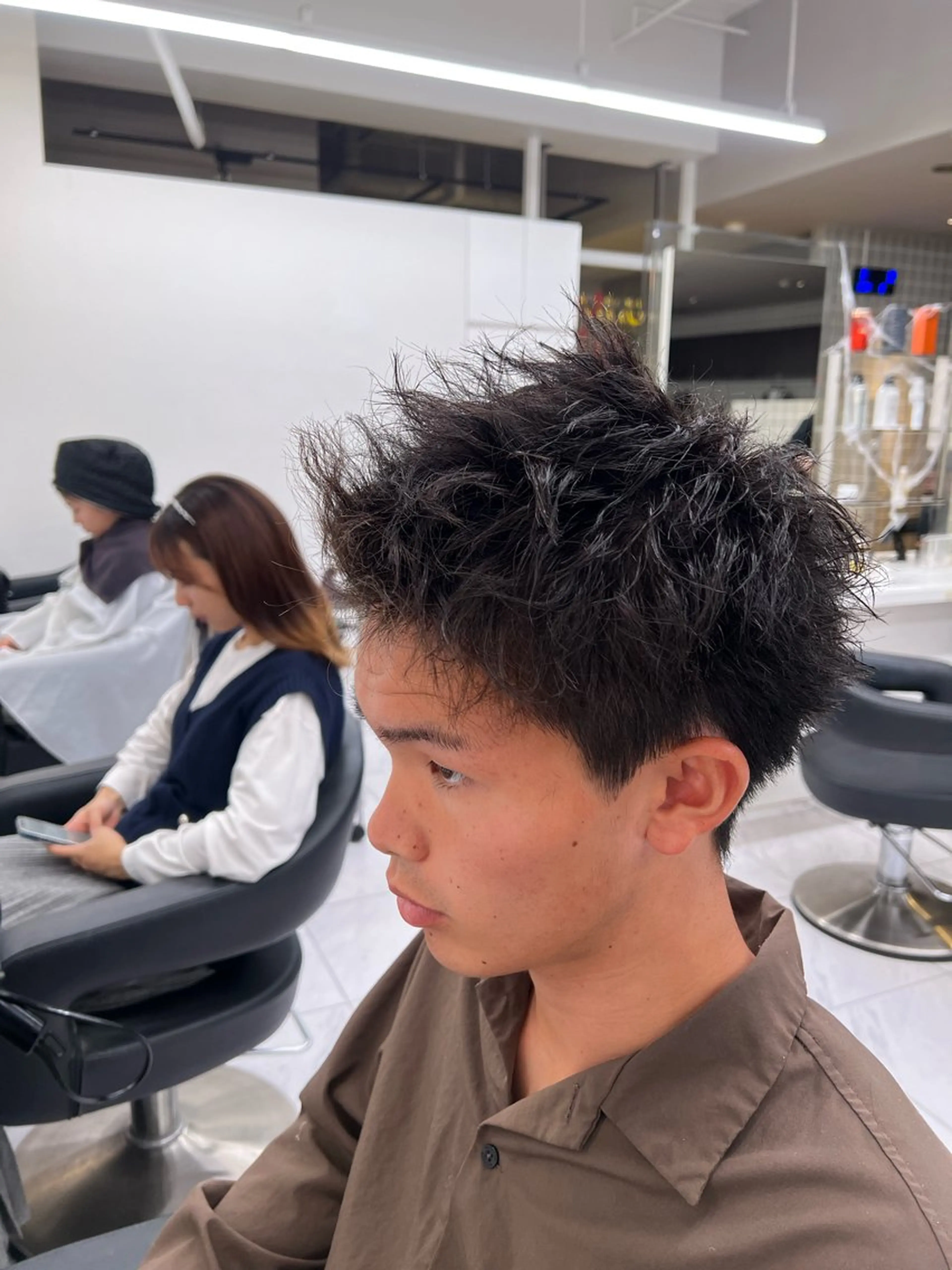 ショート カラー パーマ メンズ カット パーマ 韓国レイヤーカット /REIのヘアスタイル