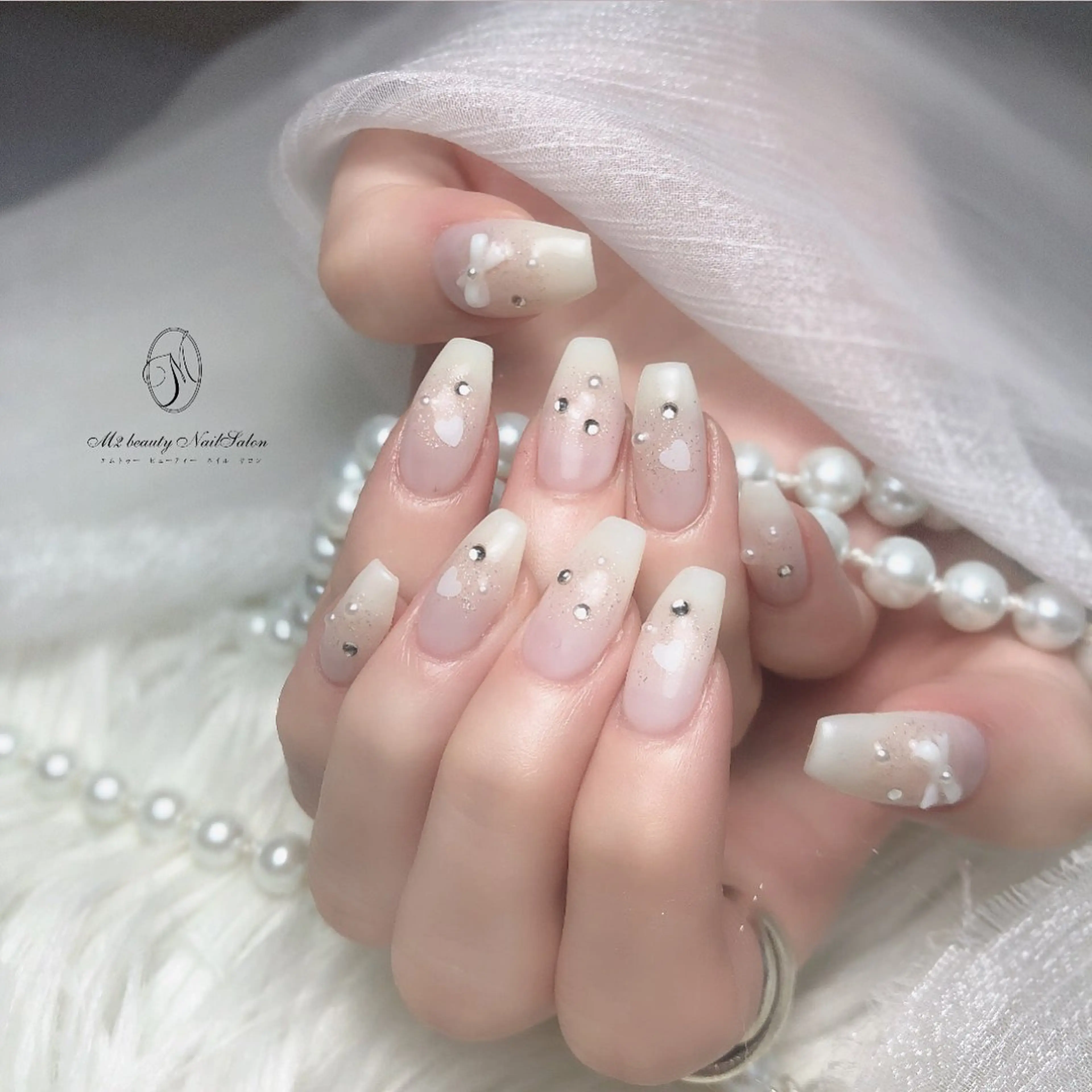 ネイル アートネイル 長さ出し ジェルネイル パラジェル スカルプネイル ハンドネイル M2 beauty Nankaのネイルデザイン