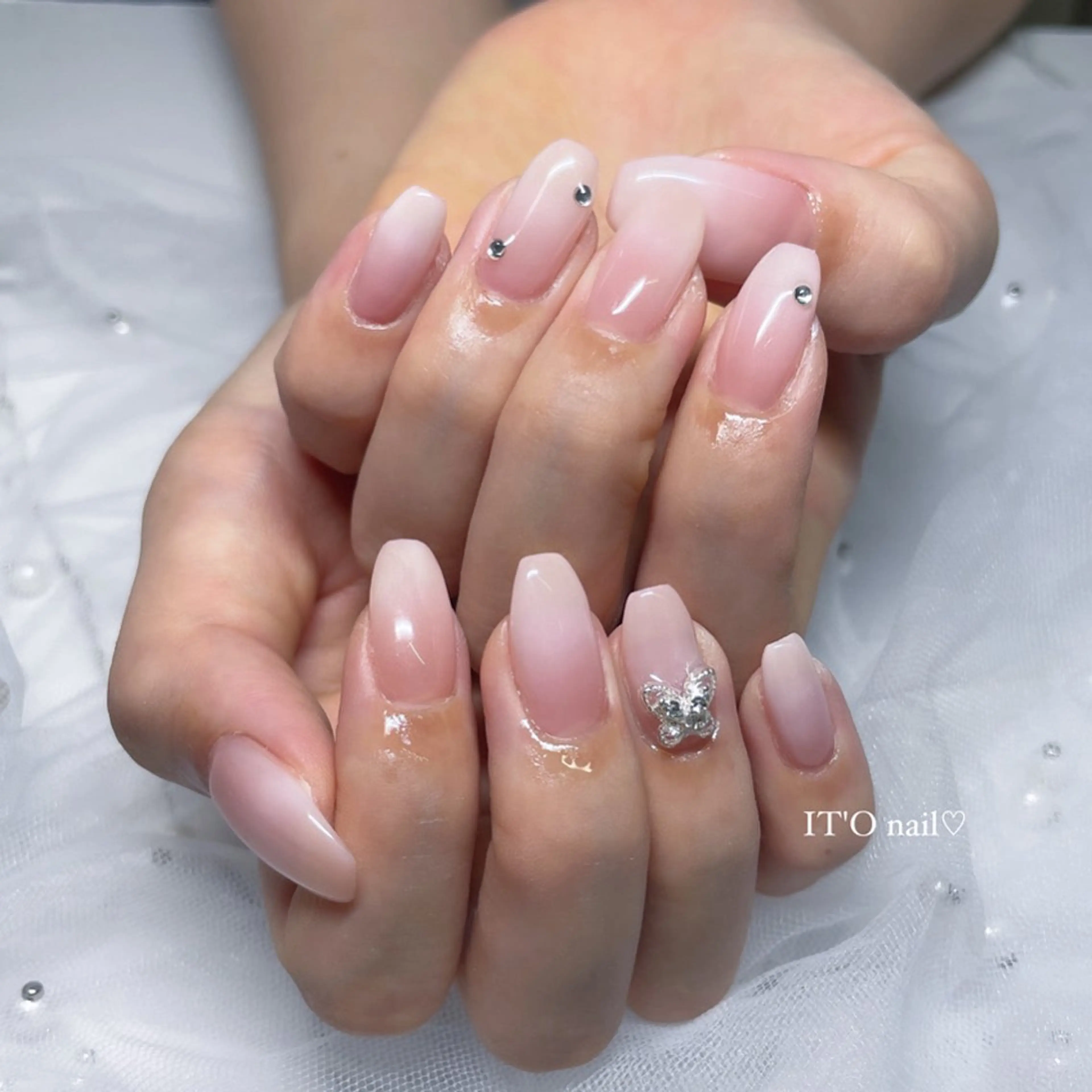 ネイル 🎀藤沢ガーリーネイ ル/長さ出し🎀のネイルデザイン