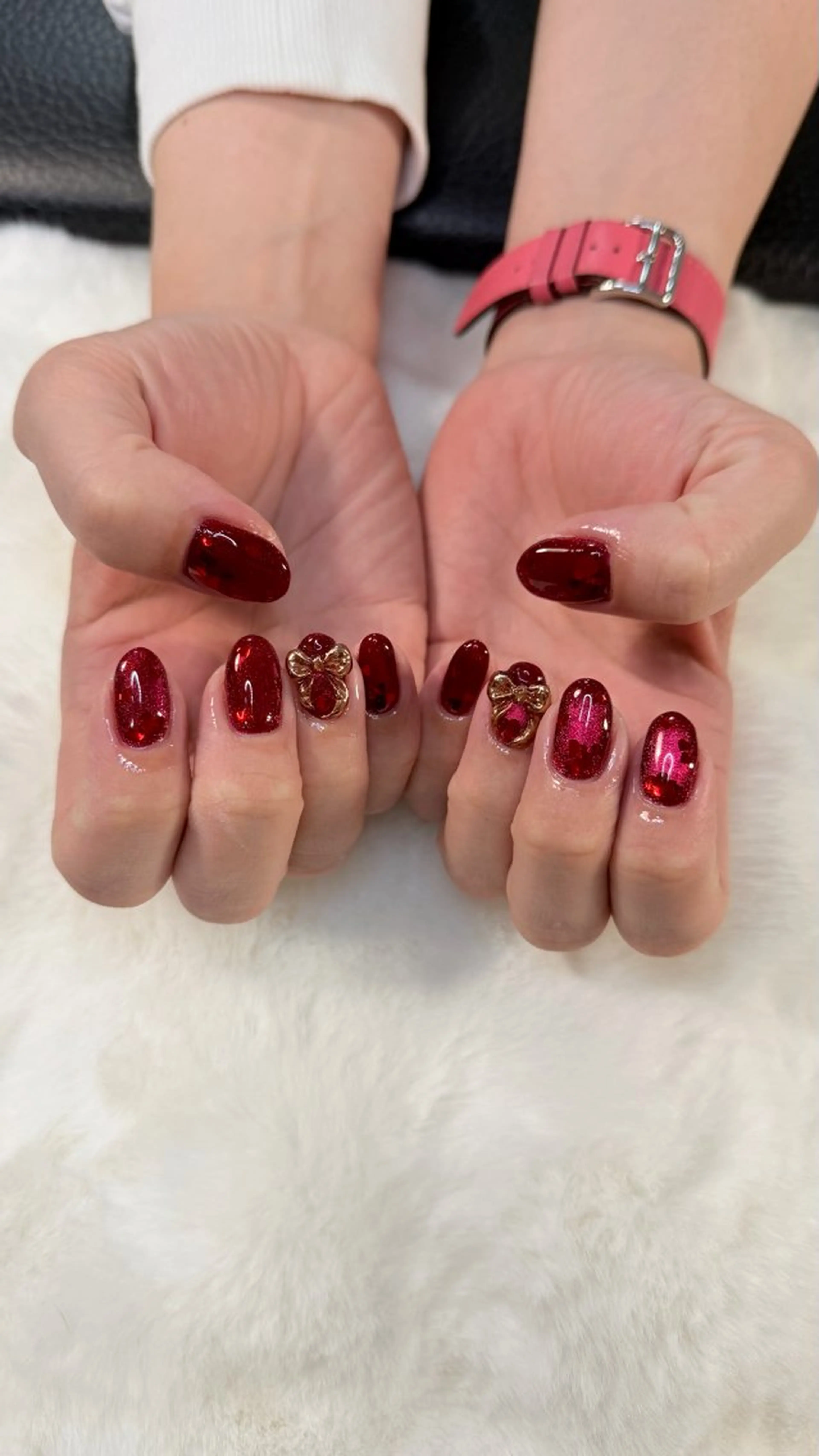 ネイル リボン バレンタイン   MAKI NAILのネイルデザイン