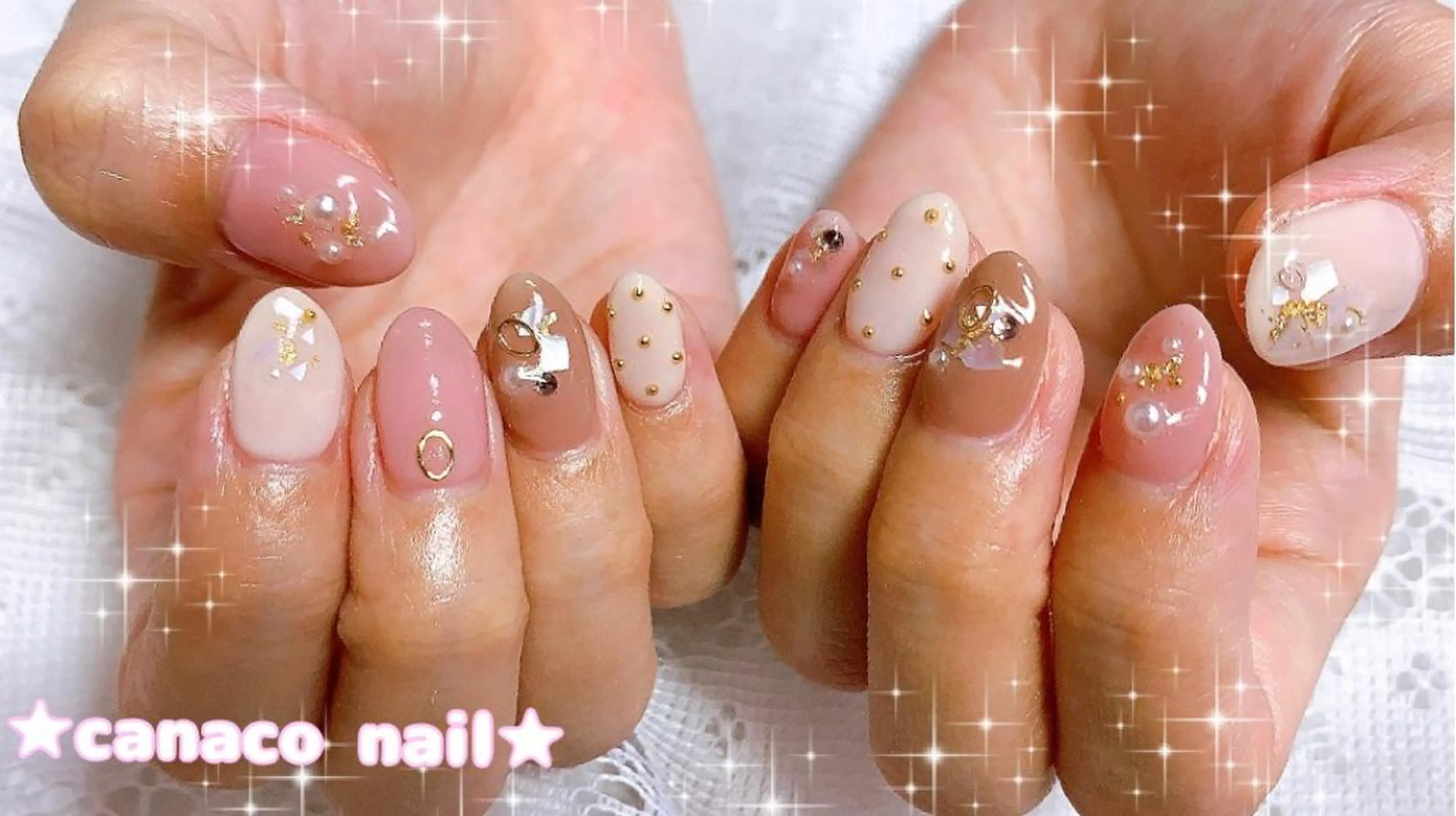 ネイル アートネイル ジェルネイル ガーリー オフィスネイル パラジェル ハンドネイル ハンドケア Felice所属・ベテランネイル cnc nailのネイルデザイン