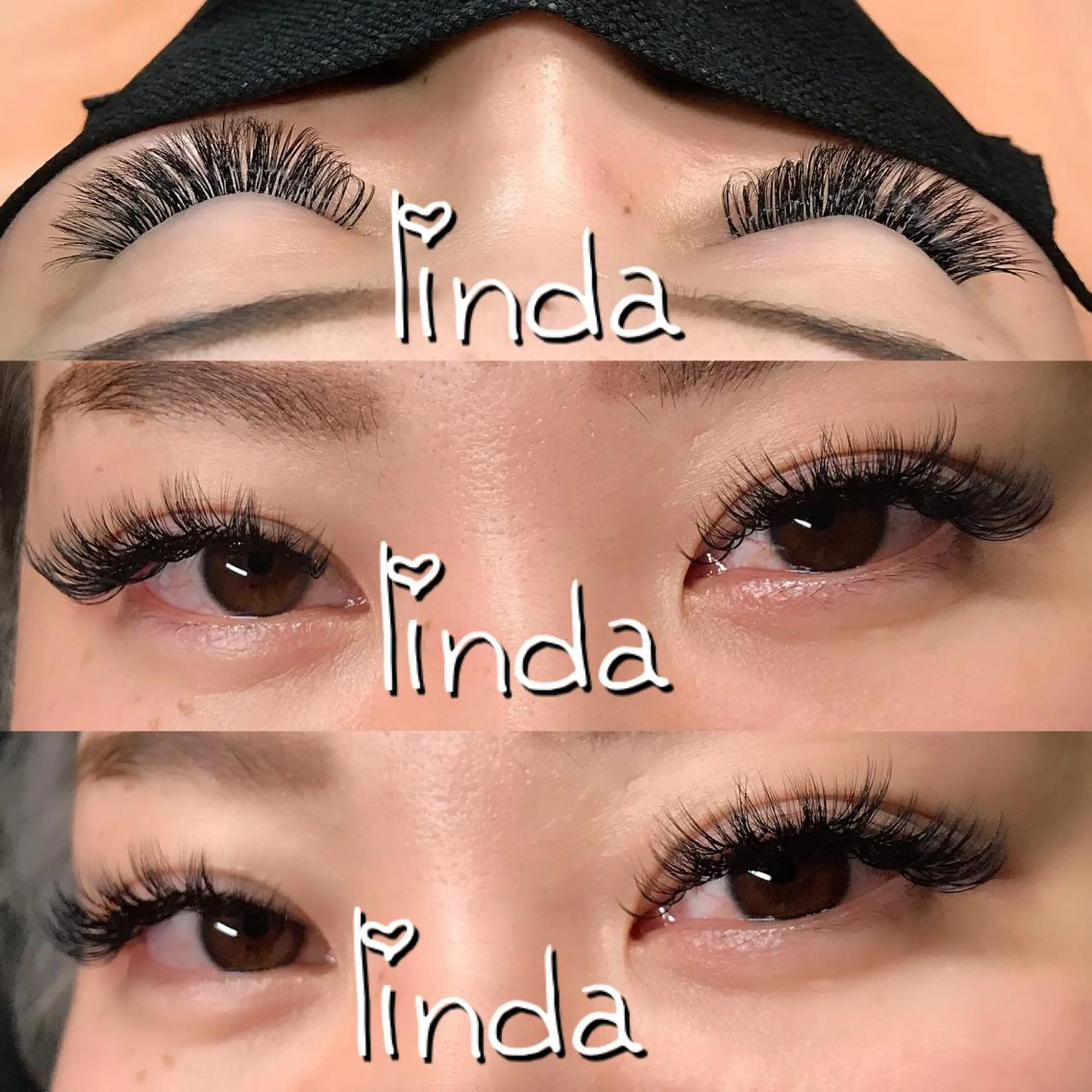 マツエク・マツパ 付け放題 ボリュームラッシュ linda lashesのマツエク・マツパデザイン