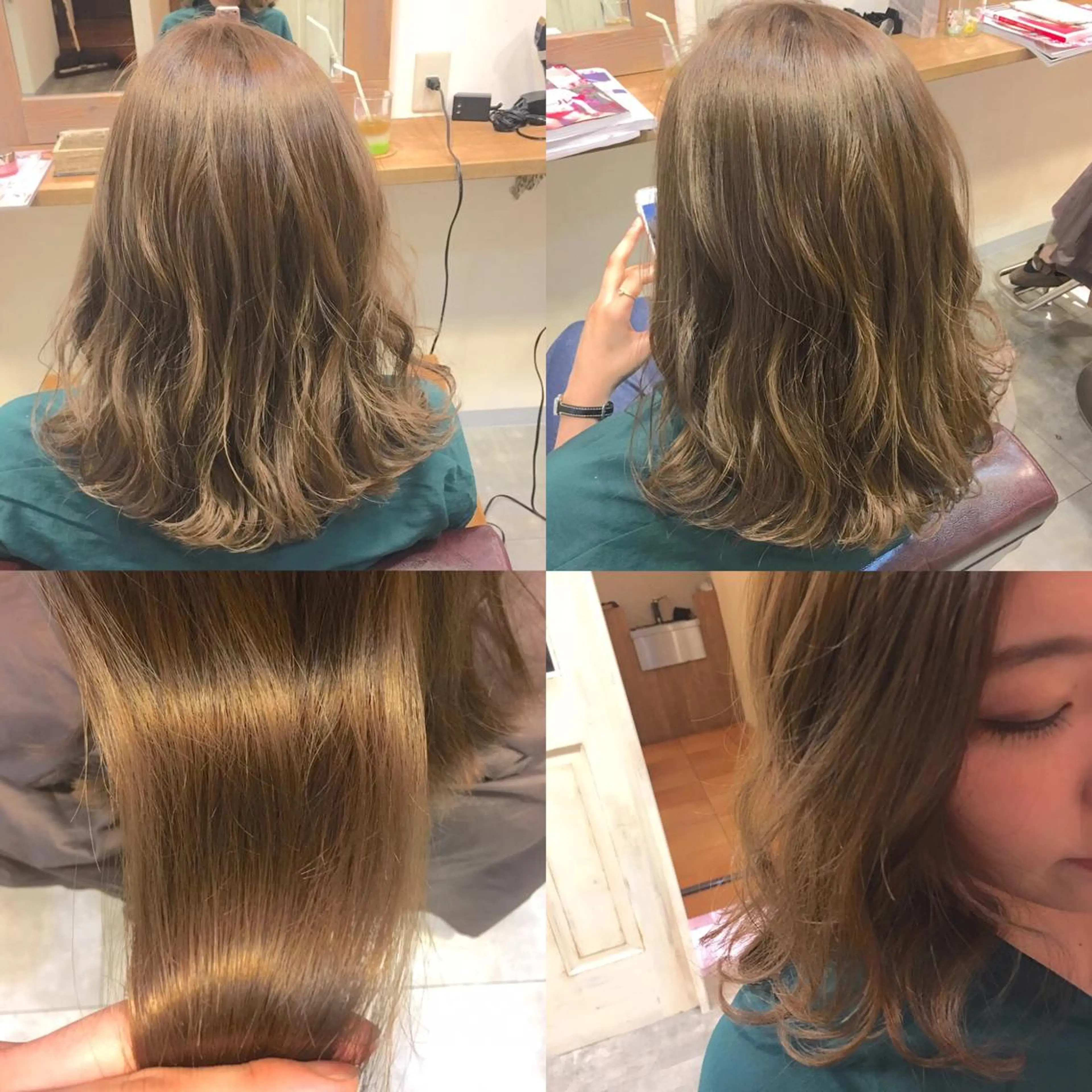 セミロング カラー ベージュカラー トリートメント hair salon Ranun髪質改善のヘアスタイル