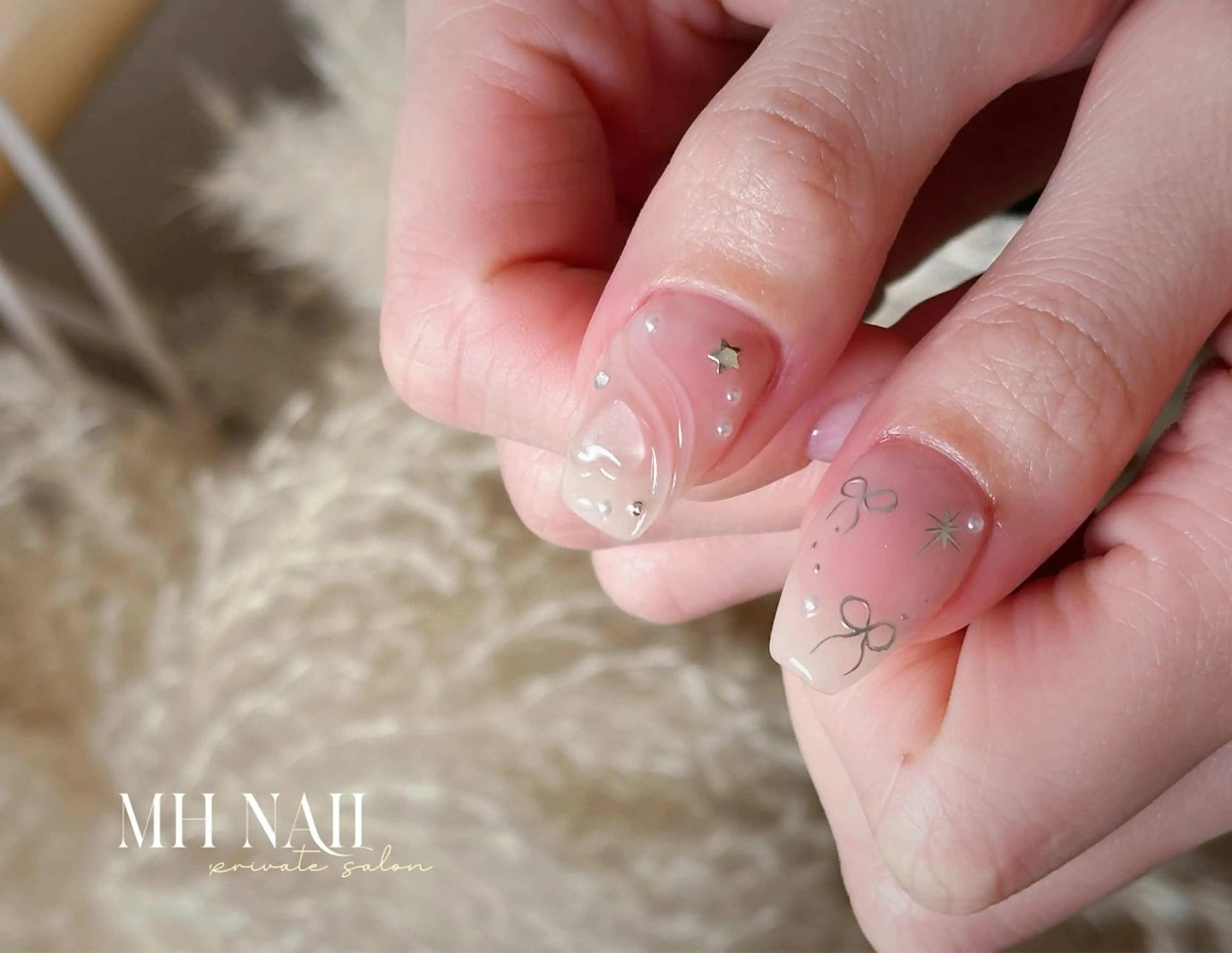 ネイル チークネイル ハンドネイル MH Nailのネイルデザイン