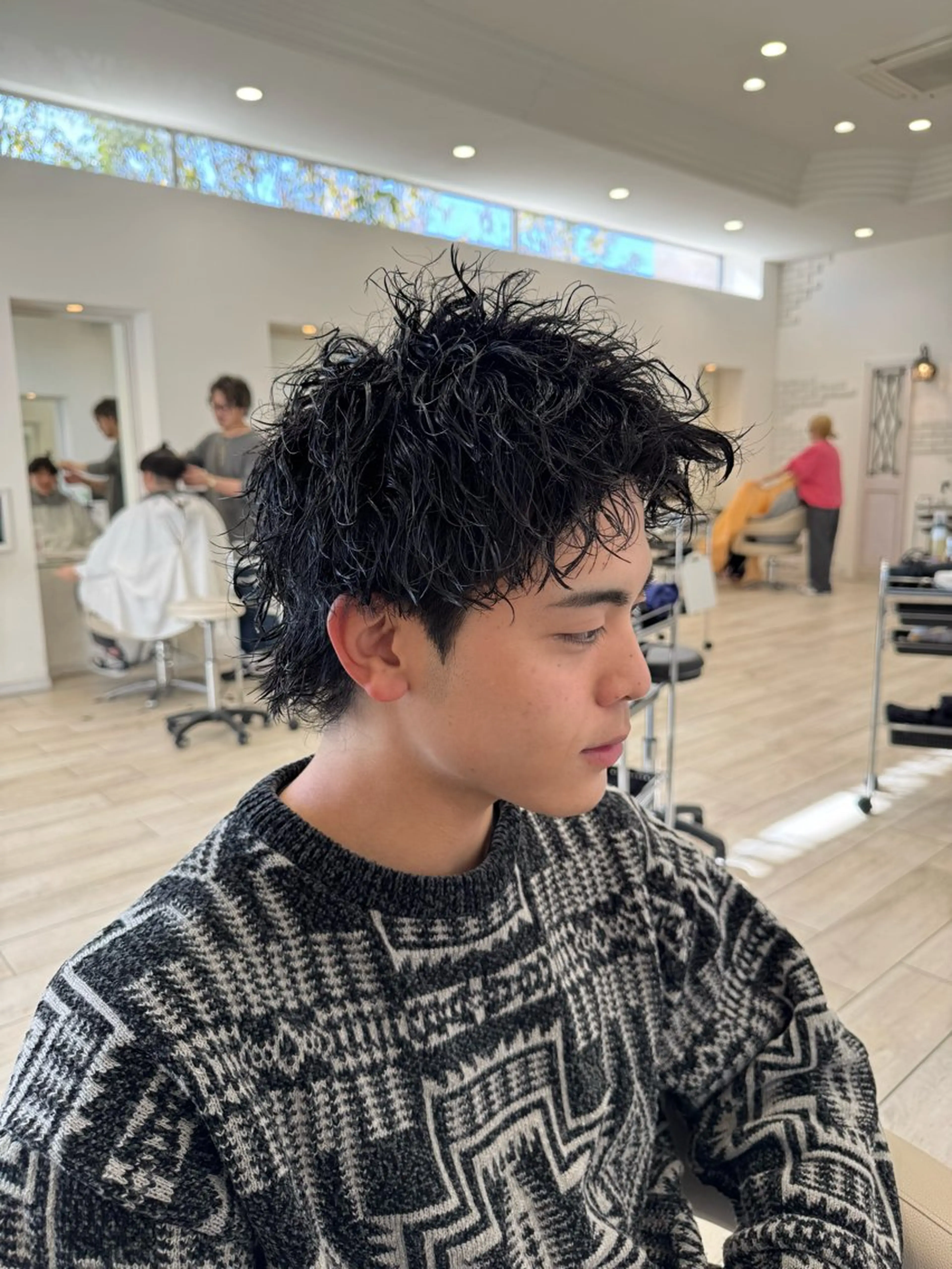 パーマ メンズ カット パーマ 岐阜メンズパーマ 伊藤瑠星のヘアスタイル