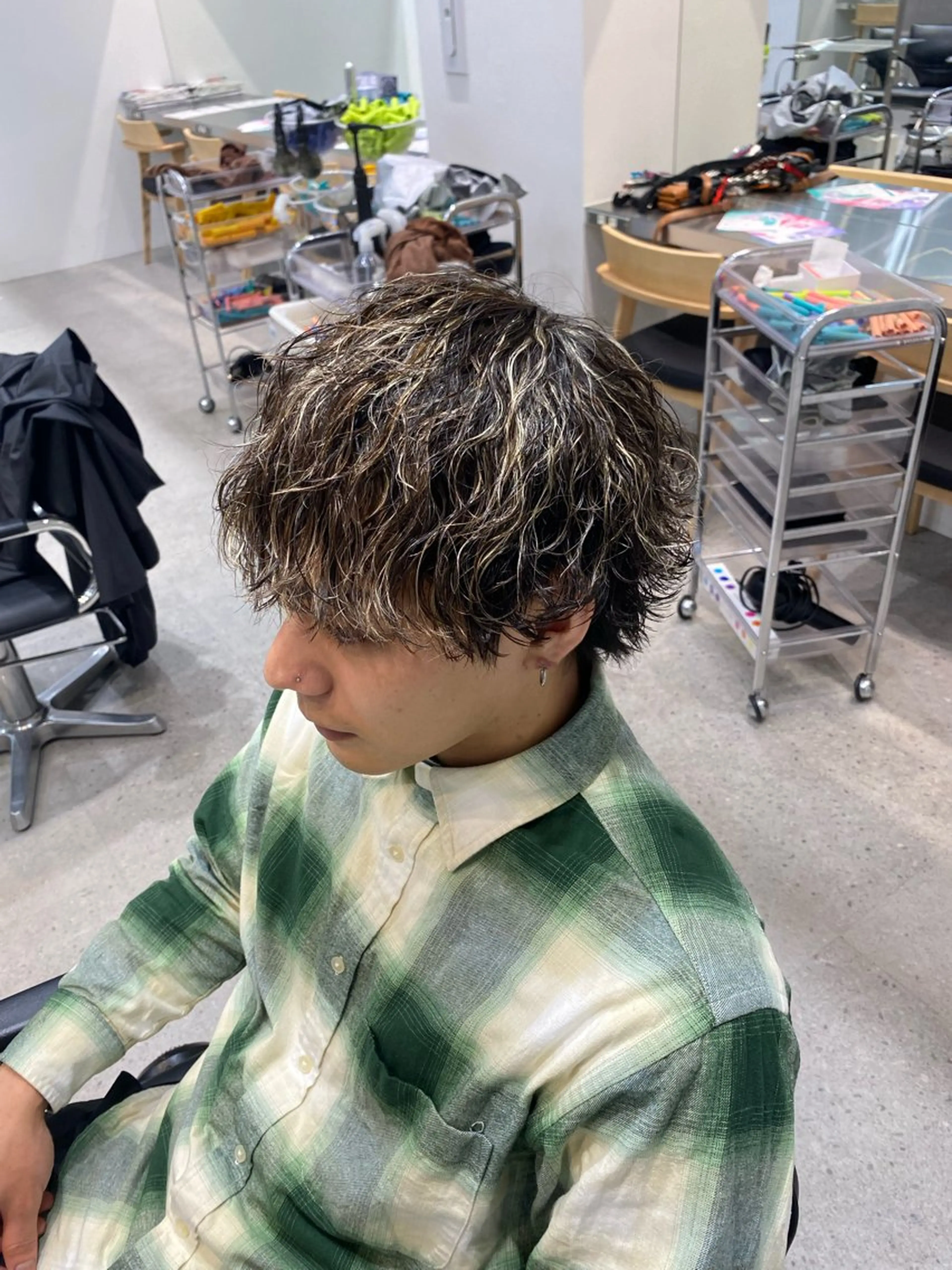 パーマ メンズ カット パーマ fifth 安次富　泰雅のヘアスタイル