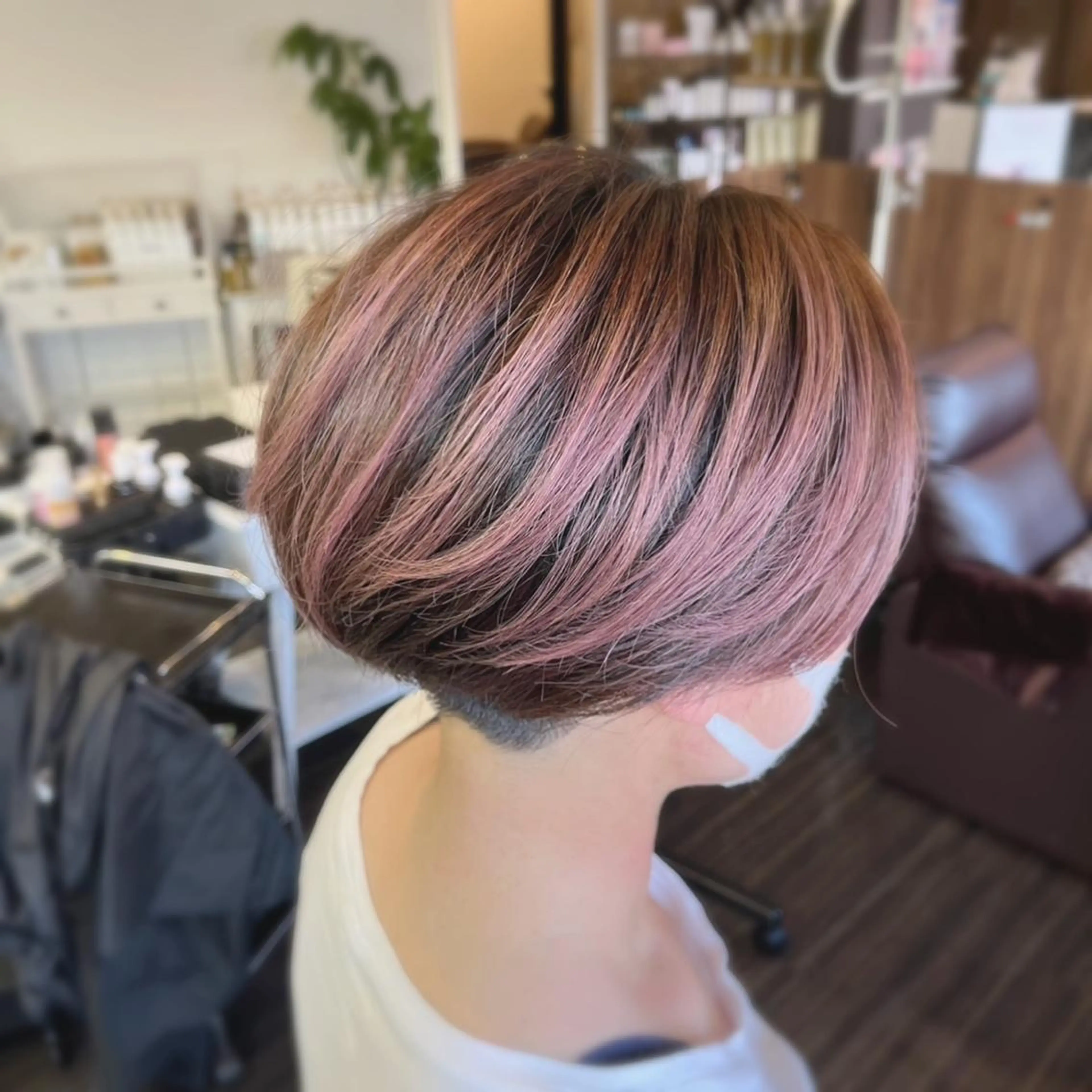 ショート カラー ハイライトカラー ハイライト 大島 智志のヘアスタイル