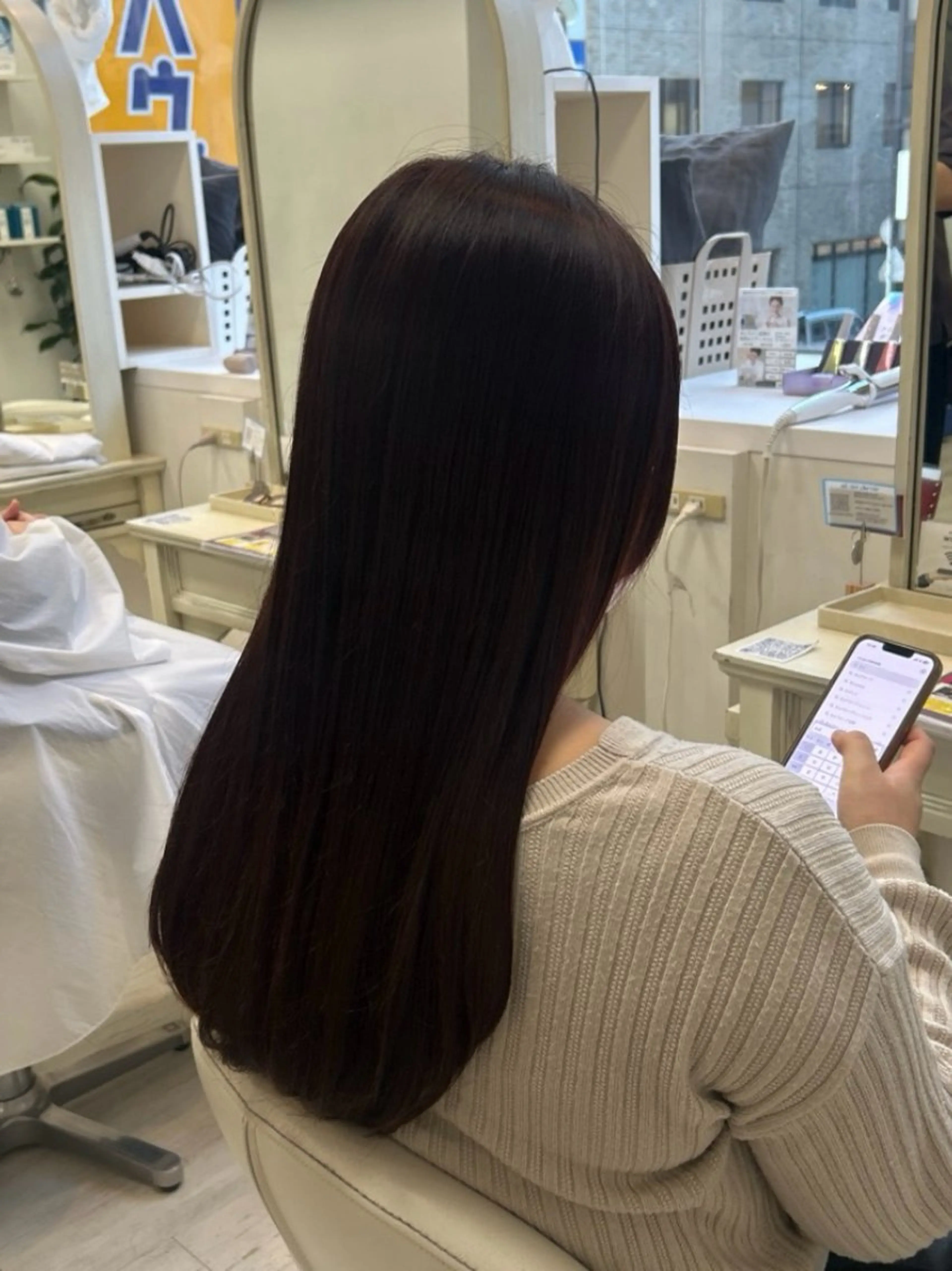 ロング カラー カット ヘアカラー 小川 夏花のヘアスタイル