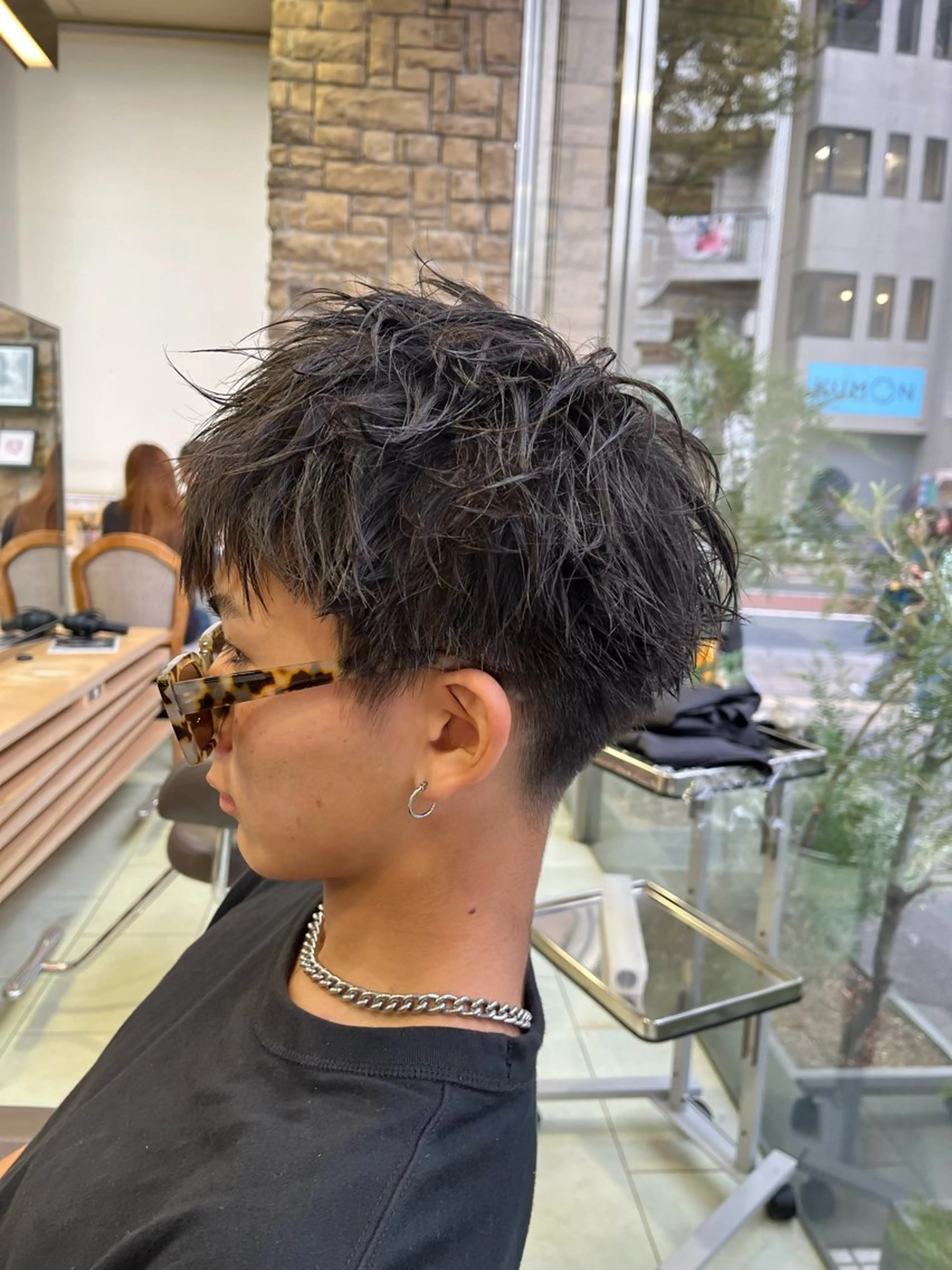 ショート メンズ メンズブリーチ メンズハイトーン メンズインナーカラー メンズ韓国風 ボブ シャドウパーマ/メン ズカット/だいじゅのヘアスタイル