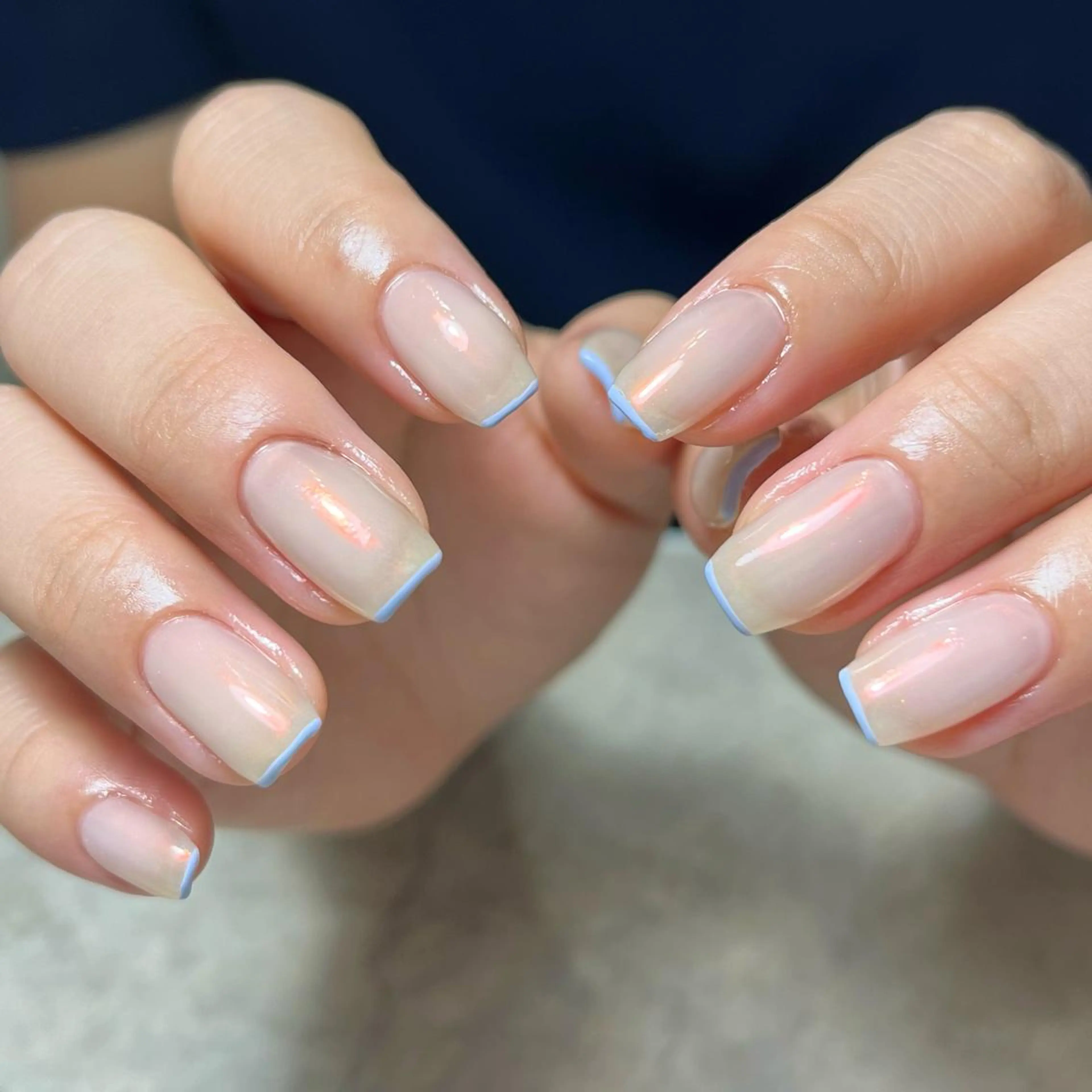 ネイル ミラーネイル オレンジ ハンドネイル vegh.所属・vegh. nail/阿波座のネイルデザイン