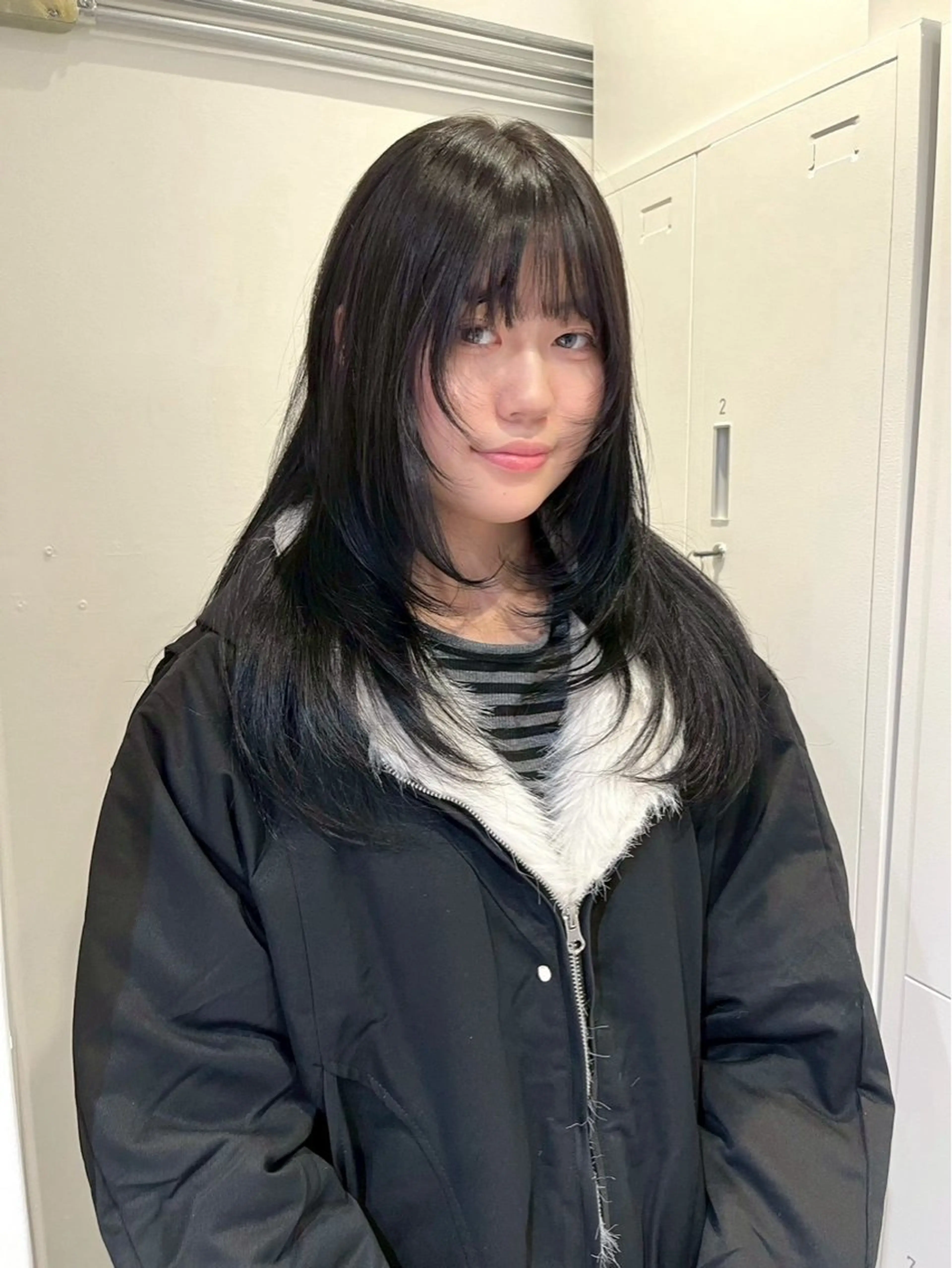 ロング カラー カット 似合わせイメチェン/ 顔周り/ののかのヘアスタイル