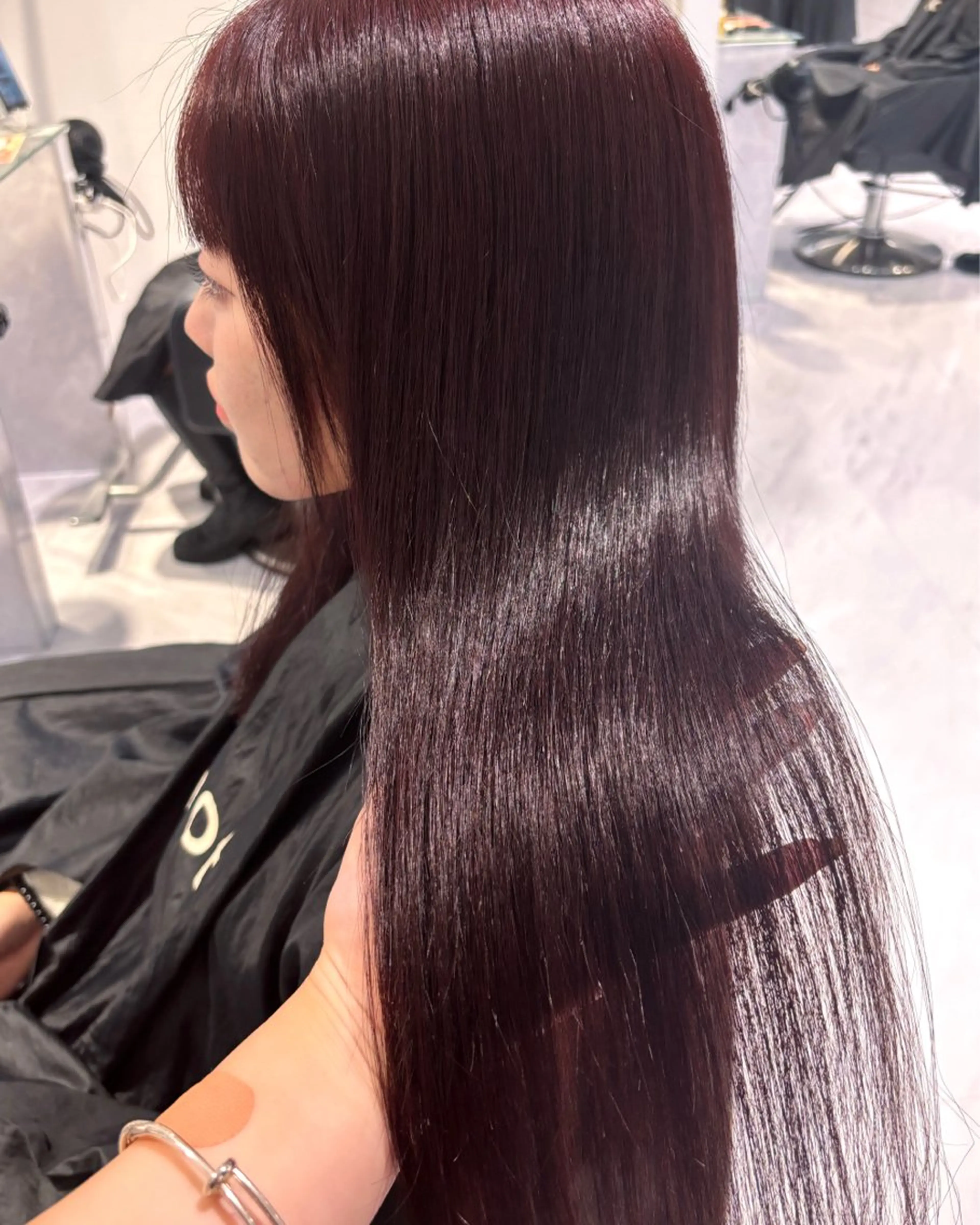 ロング カラー ヘアカラー トリートメント ヘッドスパ ヘアセット 表参道♡暗髪^ྀི 艶カラー♡アユミのヘアスタイル