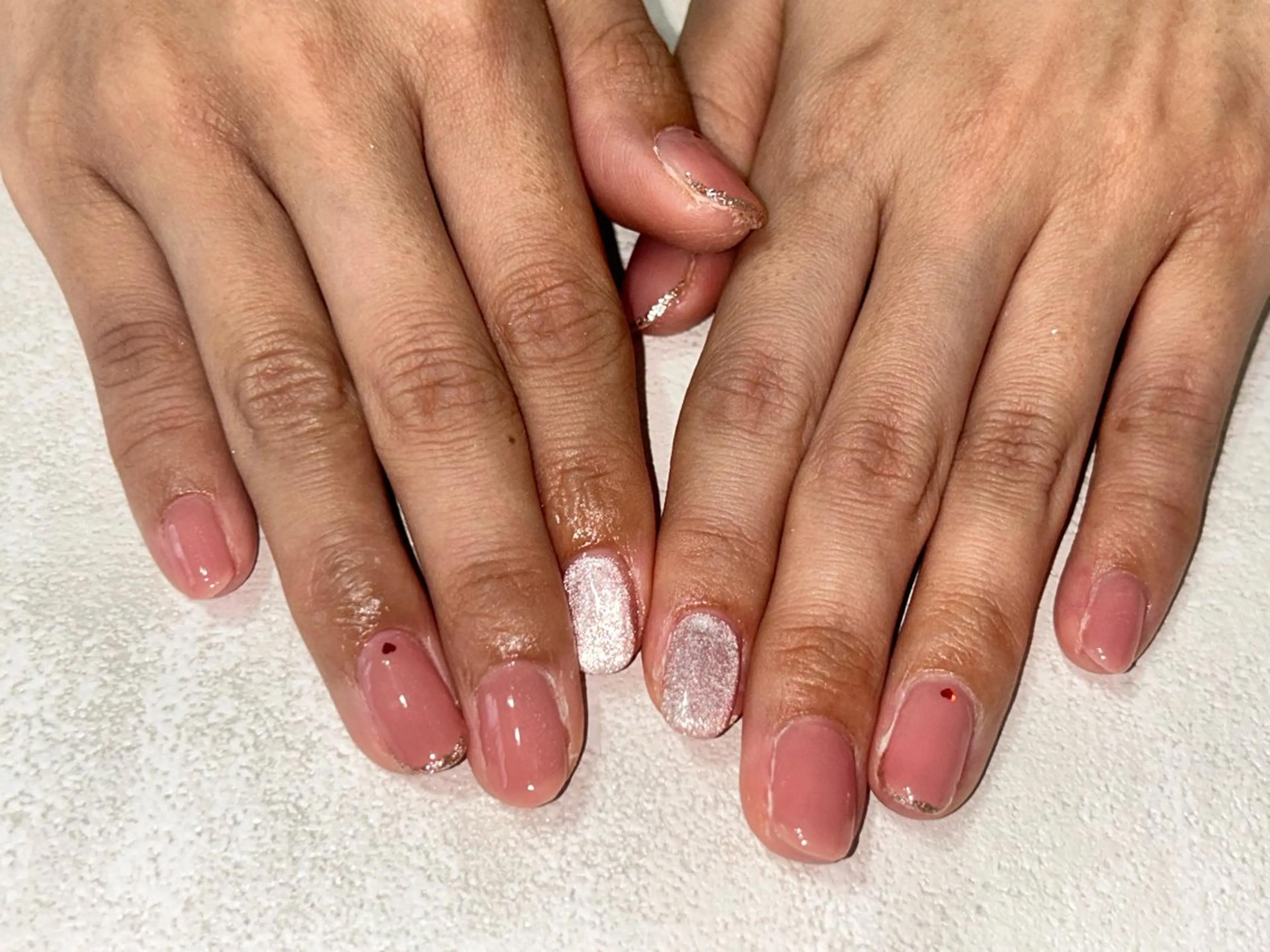 ネイル オーロラネイル 桜ネイル フラワーネイル フットネイル フレンチネイル ハンドネイル kikinail 溝の口のネイルデザイン