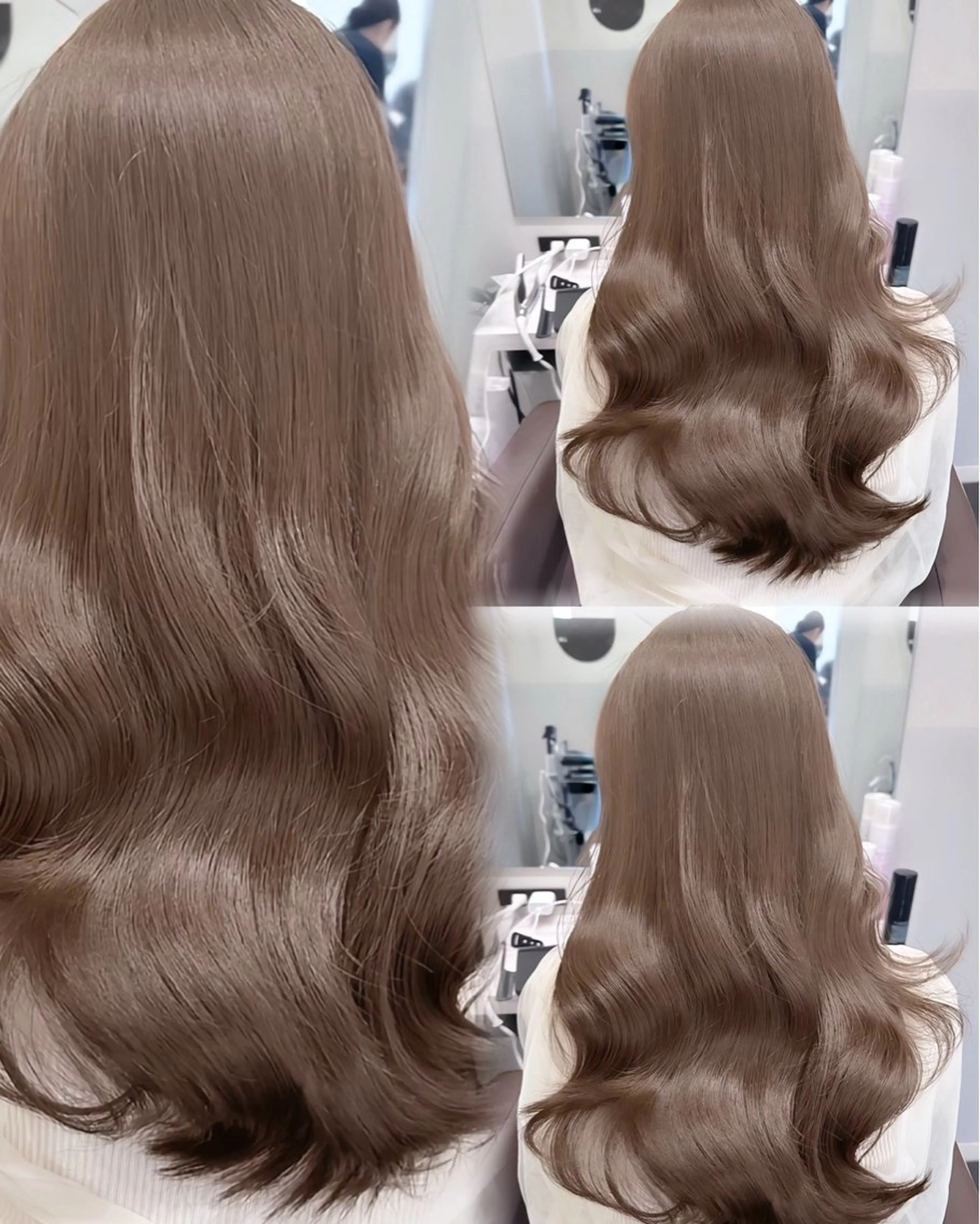 ロング カラー ヘアカラー トリートメント ヘアセット IVE所属・ブリーチなし🤍 渋谷／原島杏奈のヘアスタイル