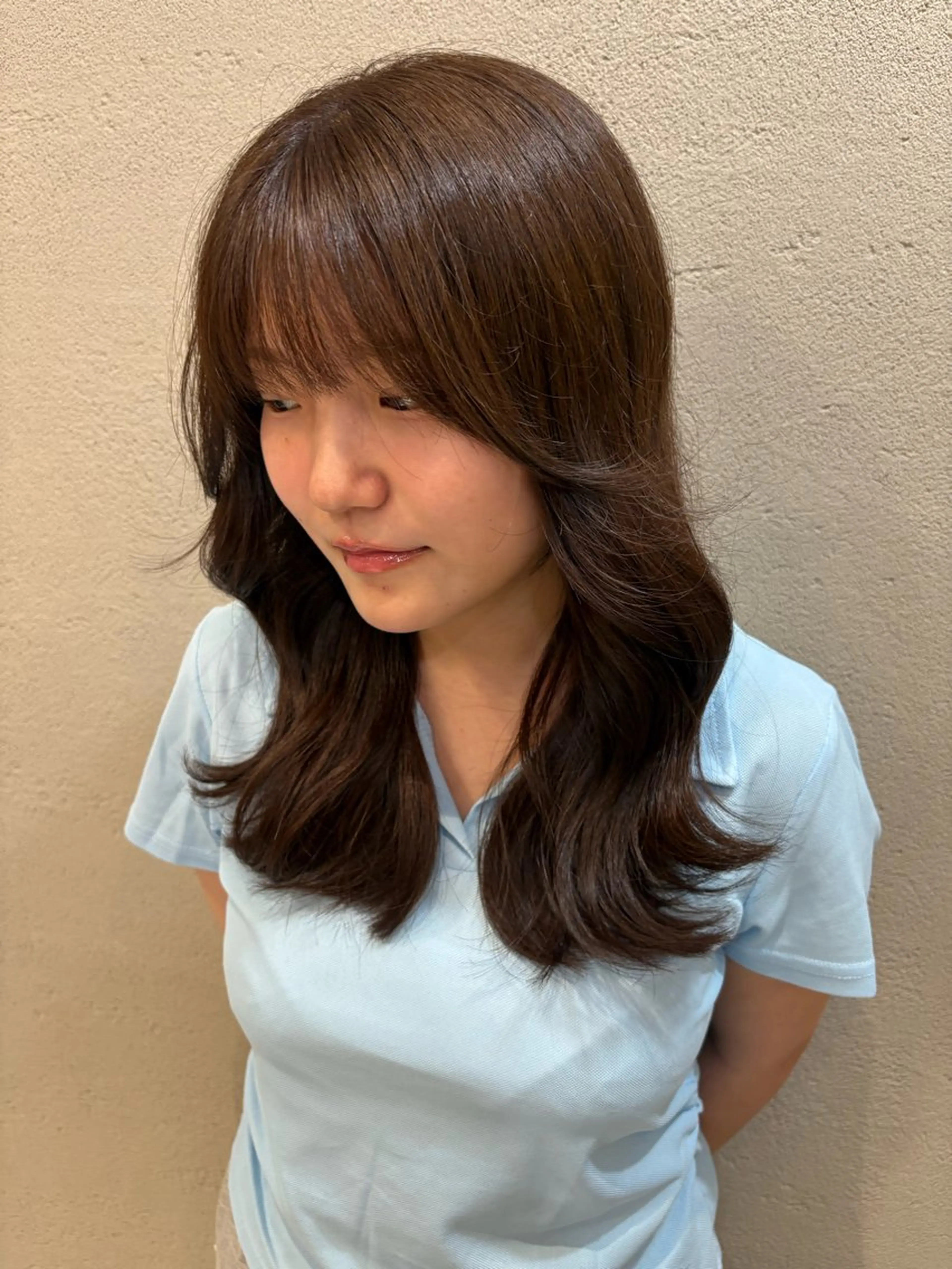 ロング カラー ヘアアレンジ アディクシーカラー ブラウンカラー 透明感カラー オレンジ 韓国風ヘア ヘアカラー shizuki🌙 /ヘアカラーのヘアスタイル