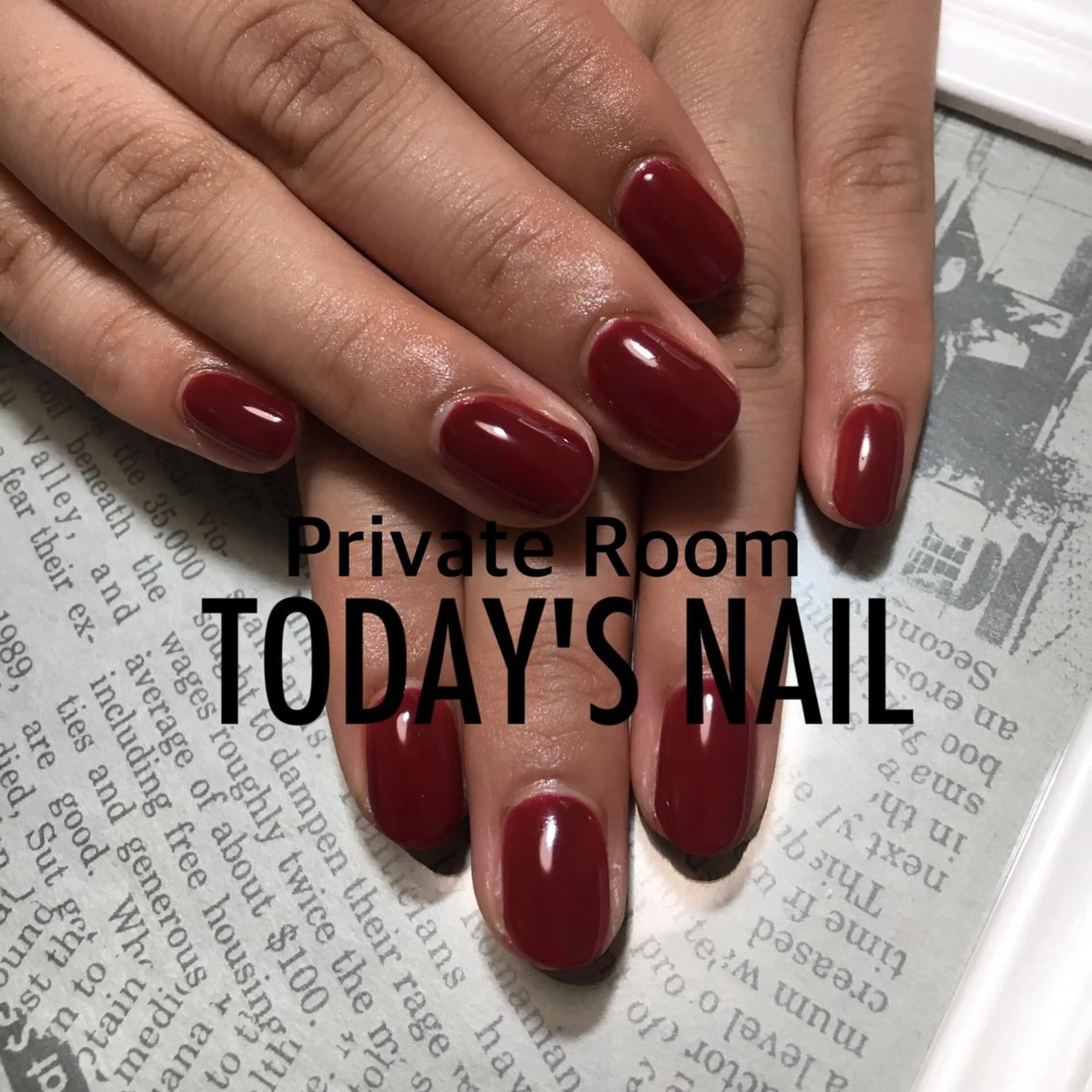 ネイル ボルドー シンプルネイル Private salon TODAY'S NAIL所属・TODAY'S NAILのネイルデザイン