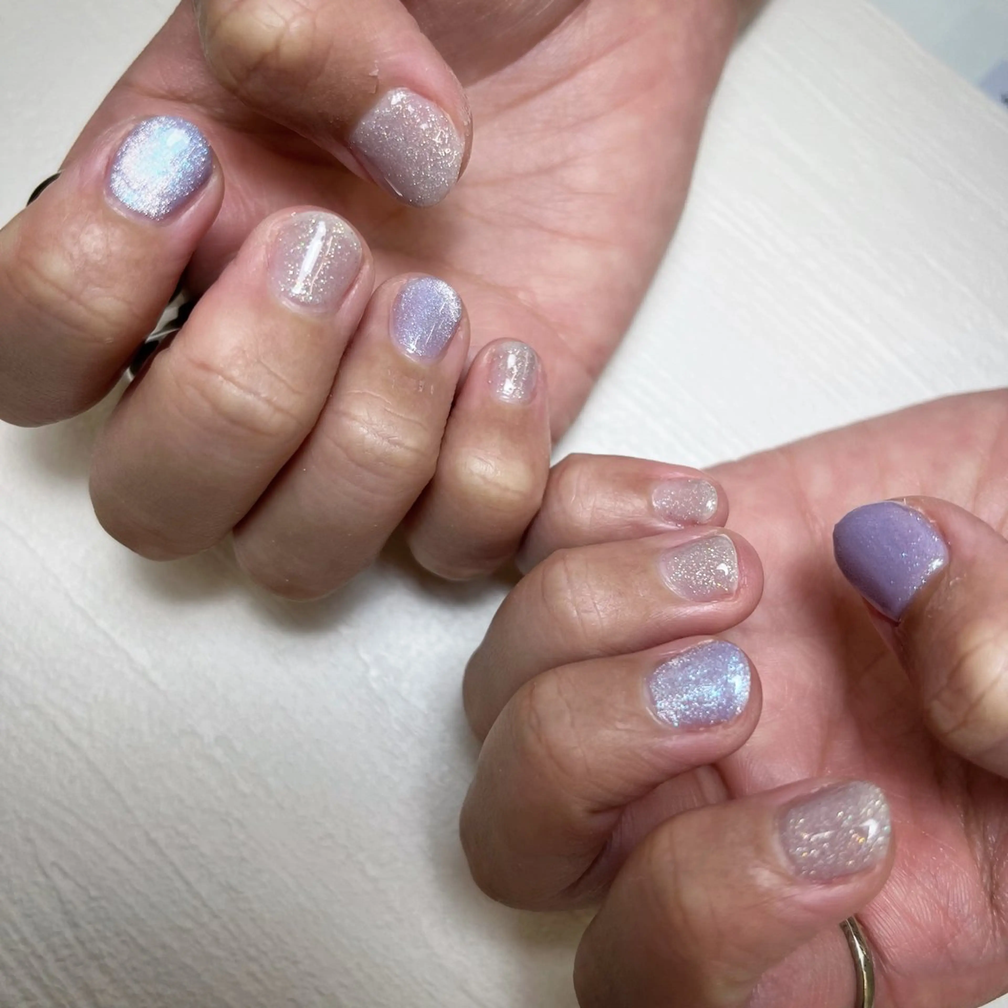 ネイル マグネットネイル ワンカラーネイル 及川 莉奈のネイルデザイン