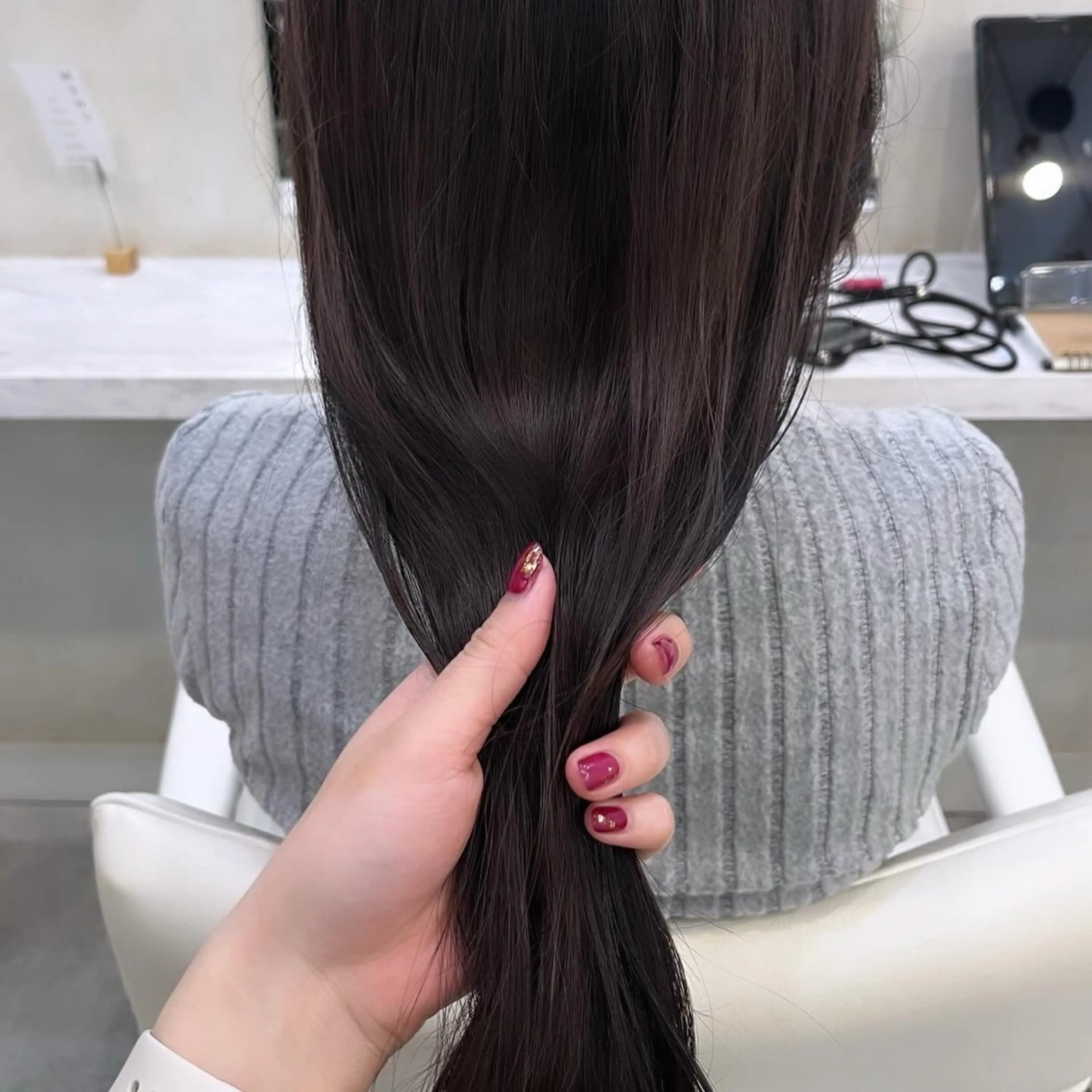 ロング カラー 杉田 涼のヘアスタイル