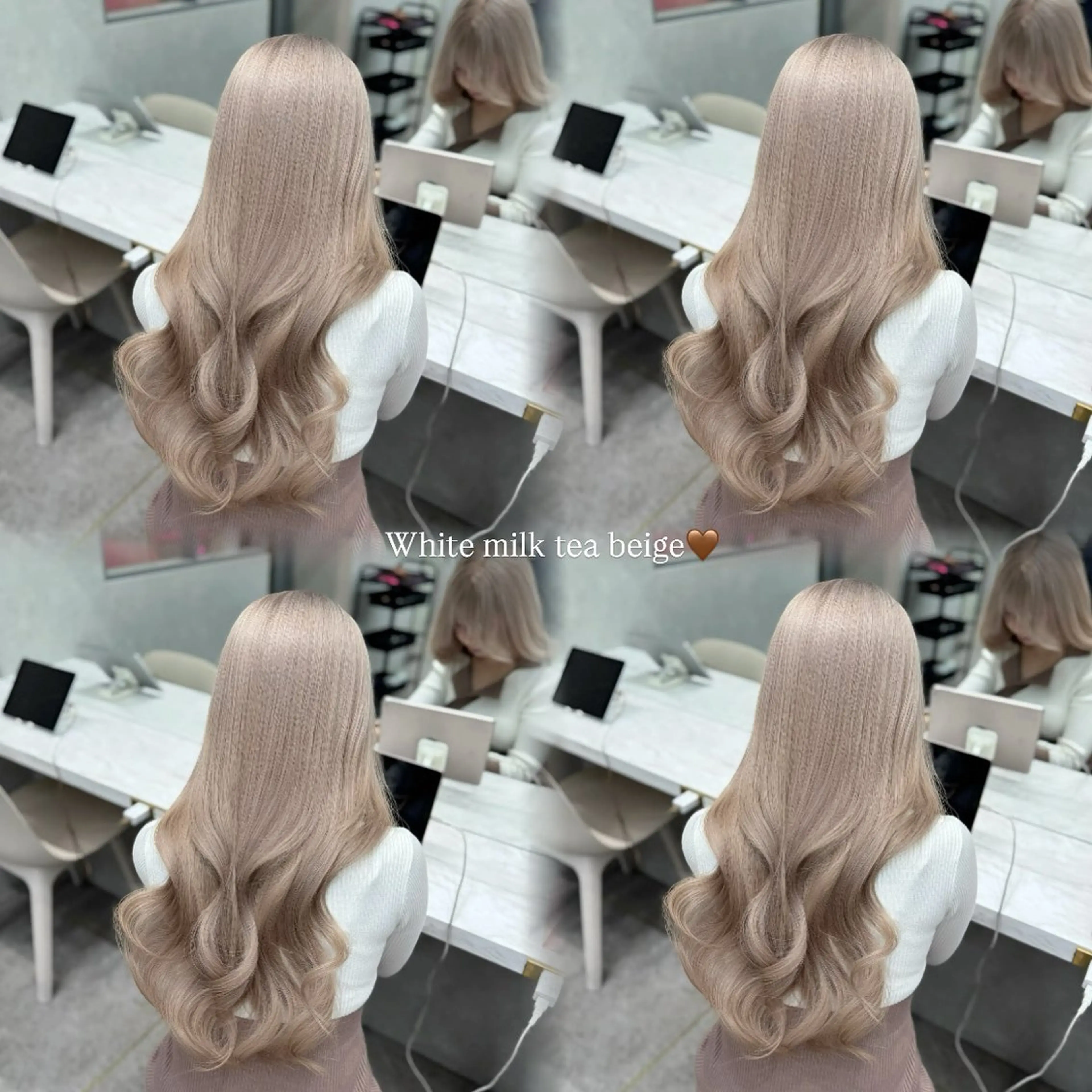 ロング 縮毛矯正 ヘアカラー 璃 音のヘアスタイル