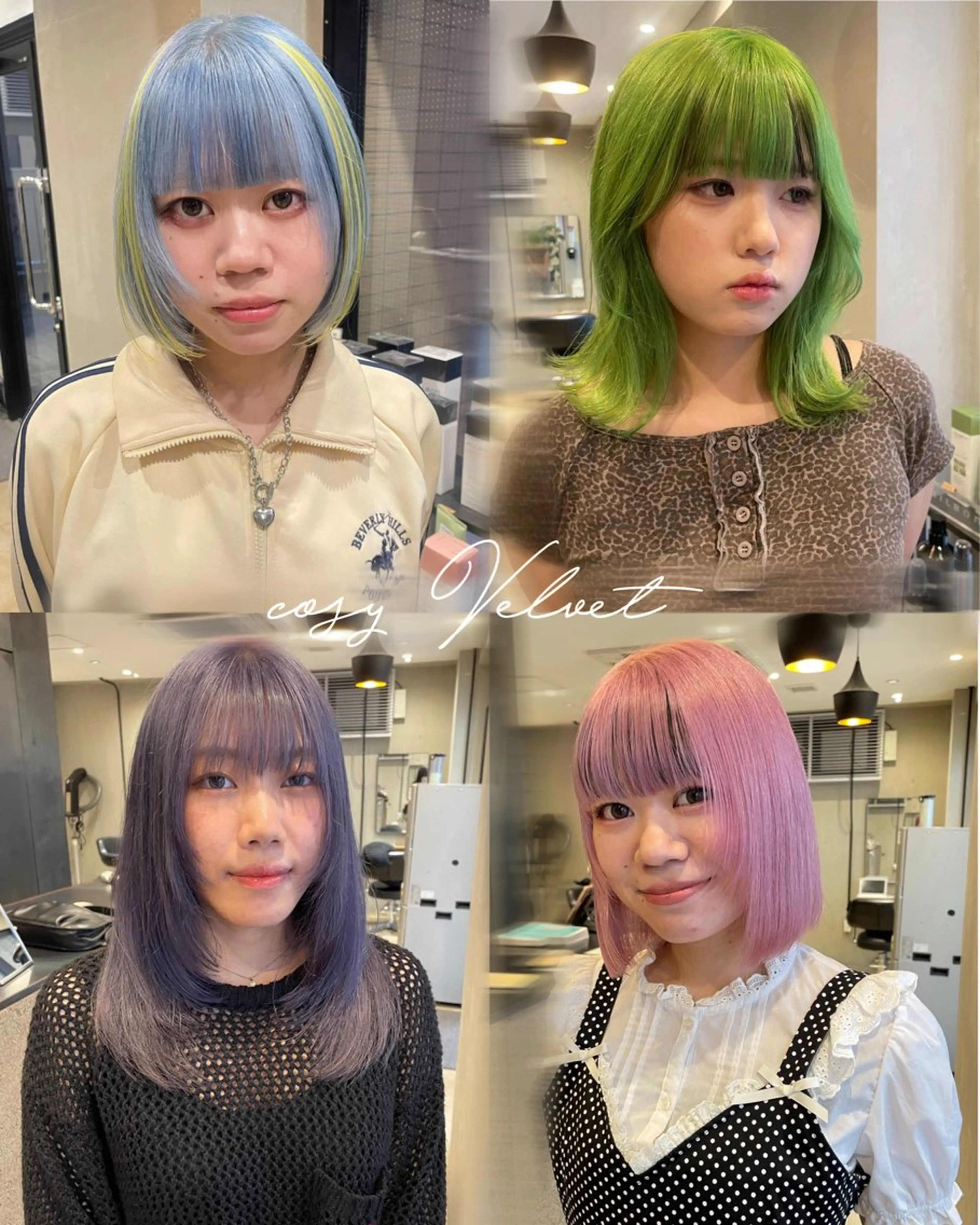 ミディアム カラー デザインカラー 博多/ブリーチ/レイ ヤーカット/莉子のヘアスタイル