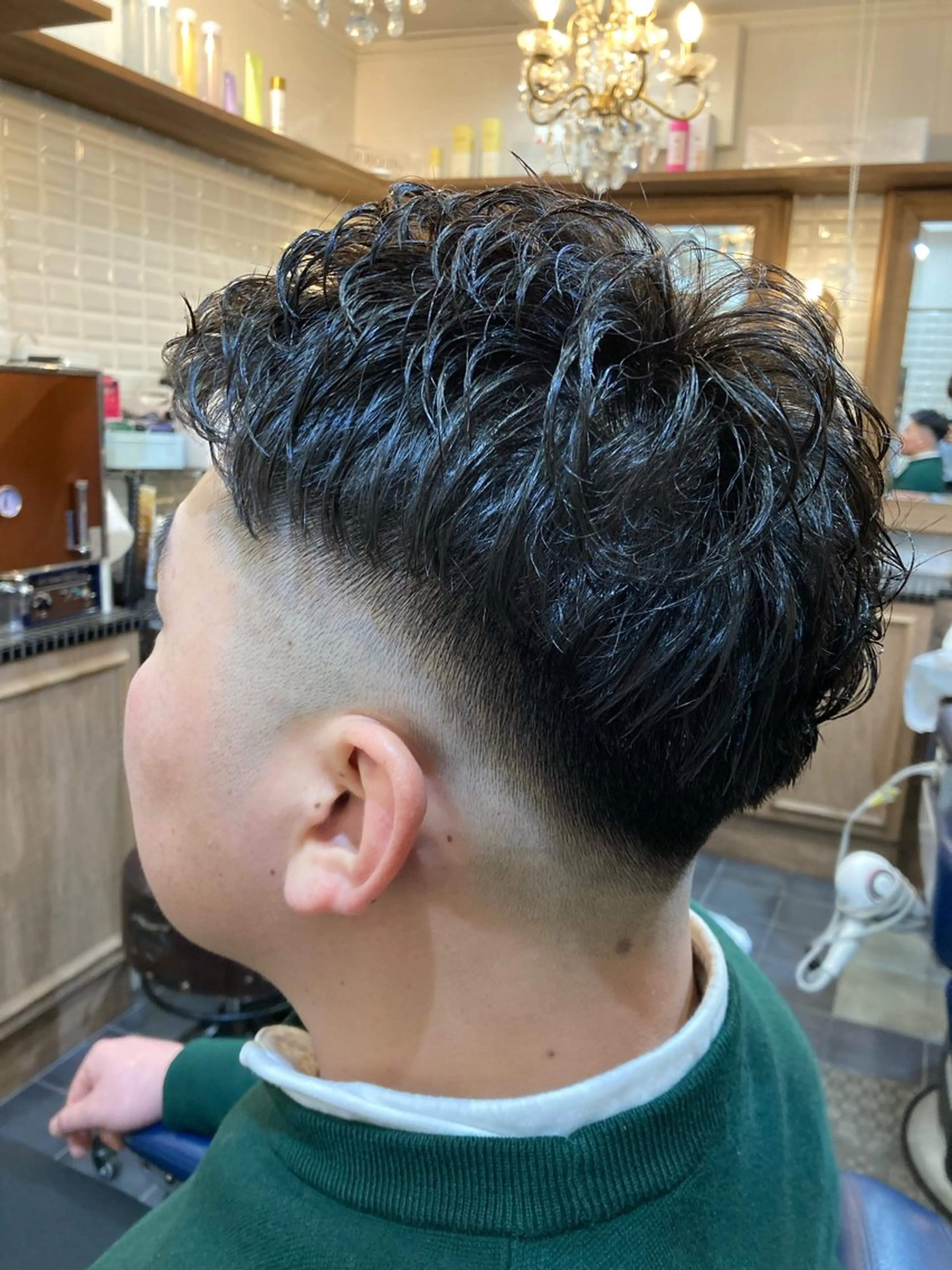 ショート メンズ フェードカット カット トリートメント ルピナス中田店長 山口大地のヘアスタイル