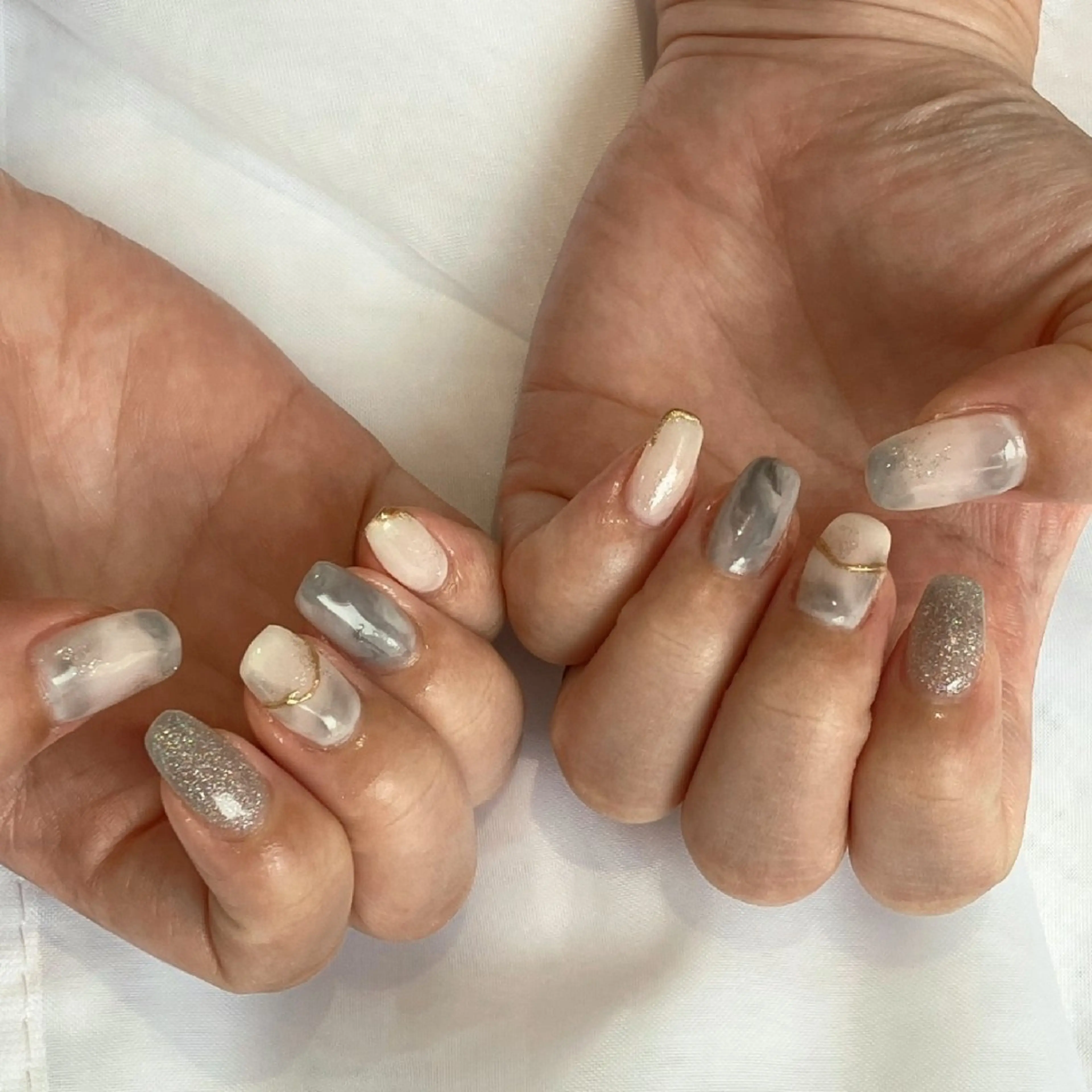 ネイル ミラーネイル ニュアンスネイル ハンドネイル felicita服部店所属・felicita fumi♡のネイルデザイン