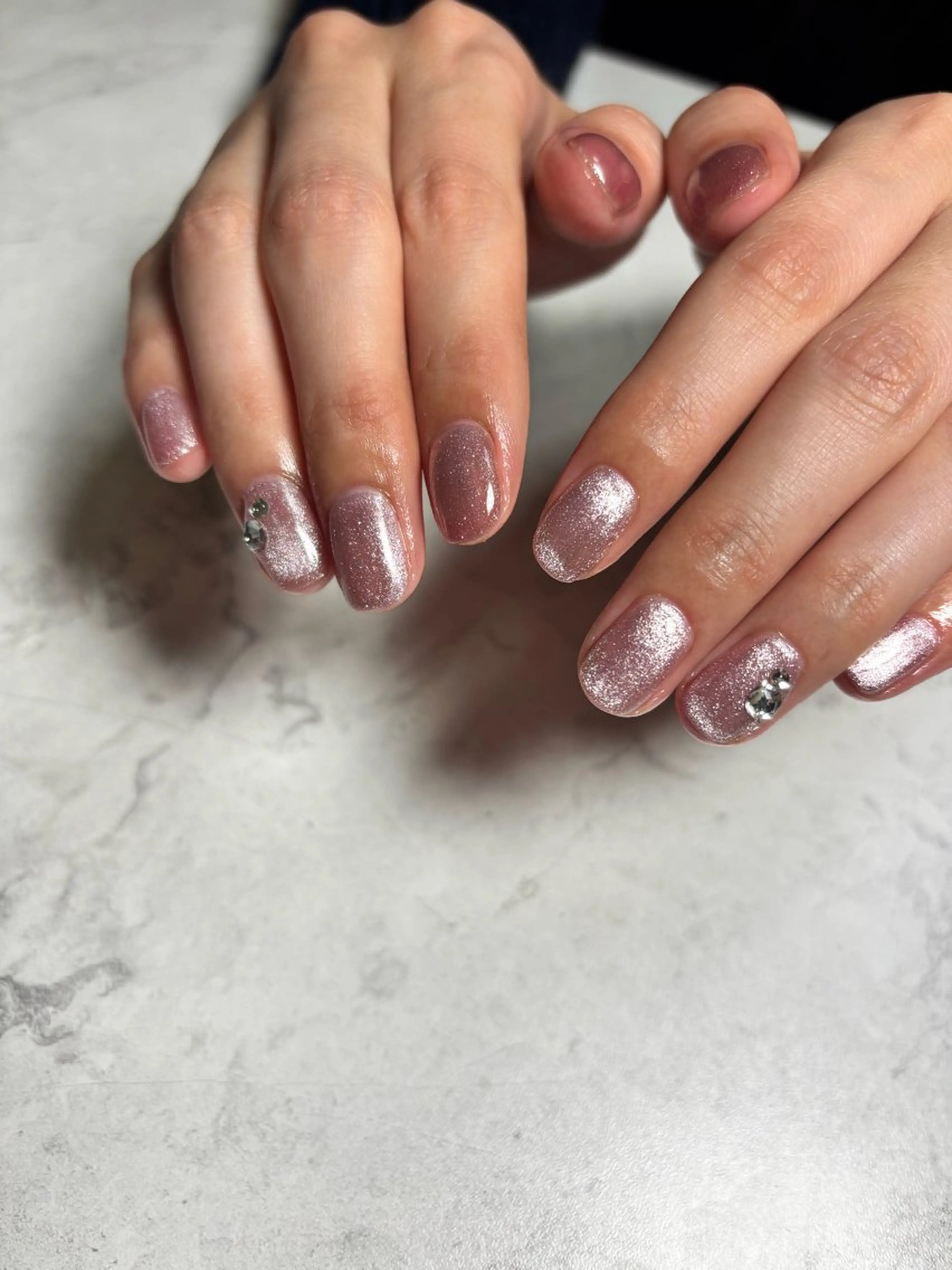 ネイル マグネットネイル ワンカラーネイル 春ネイル ハンドネイル Osakana.nail所属・osakana nailのネイルデザイン