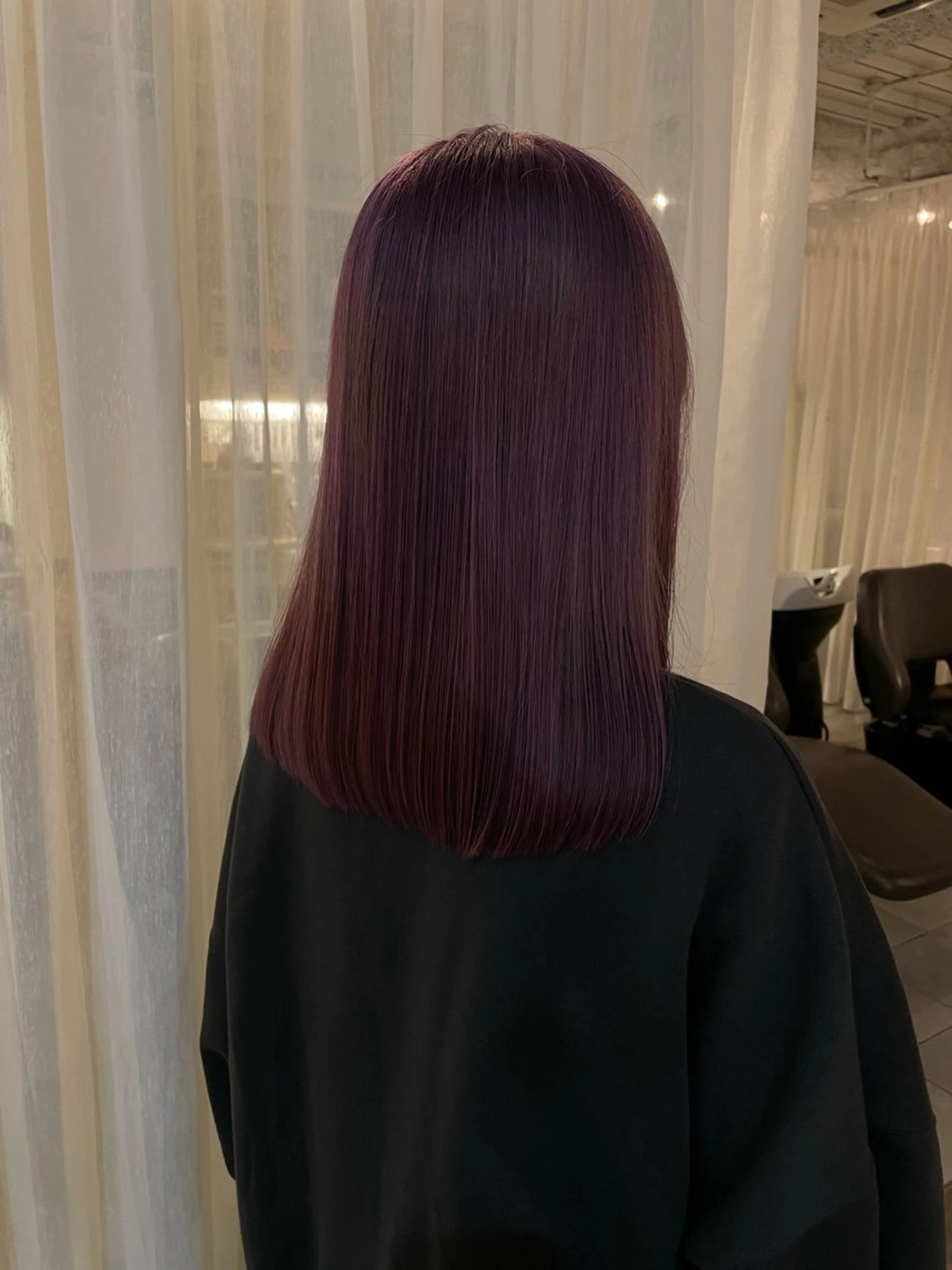 セミロング 藤原 百花のヘアスタイル