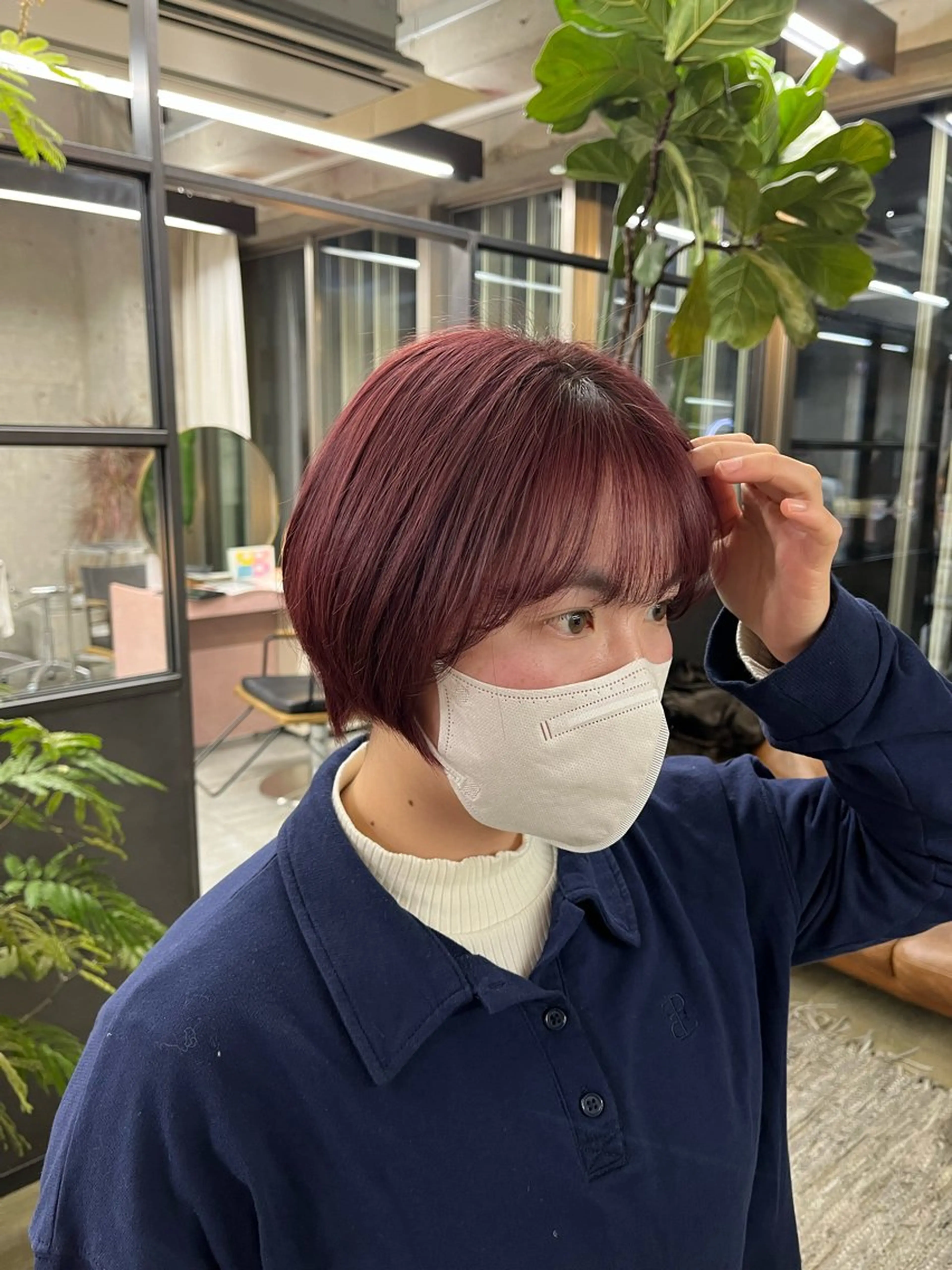 ショート パーマ/オリーブ/ 酸性ストレート/ゆなのヘアスタイル