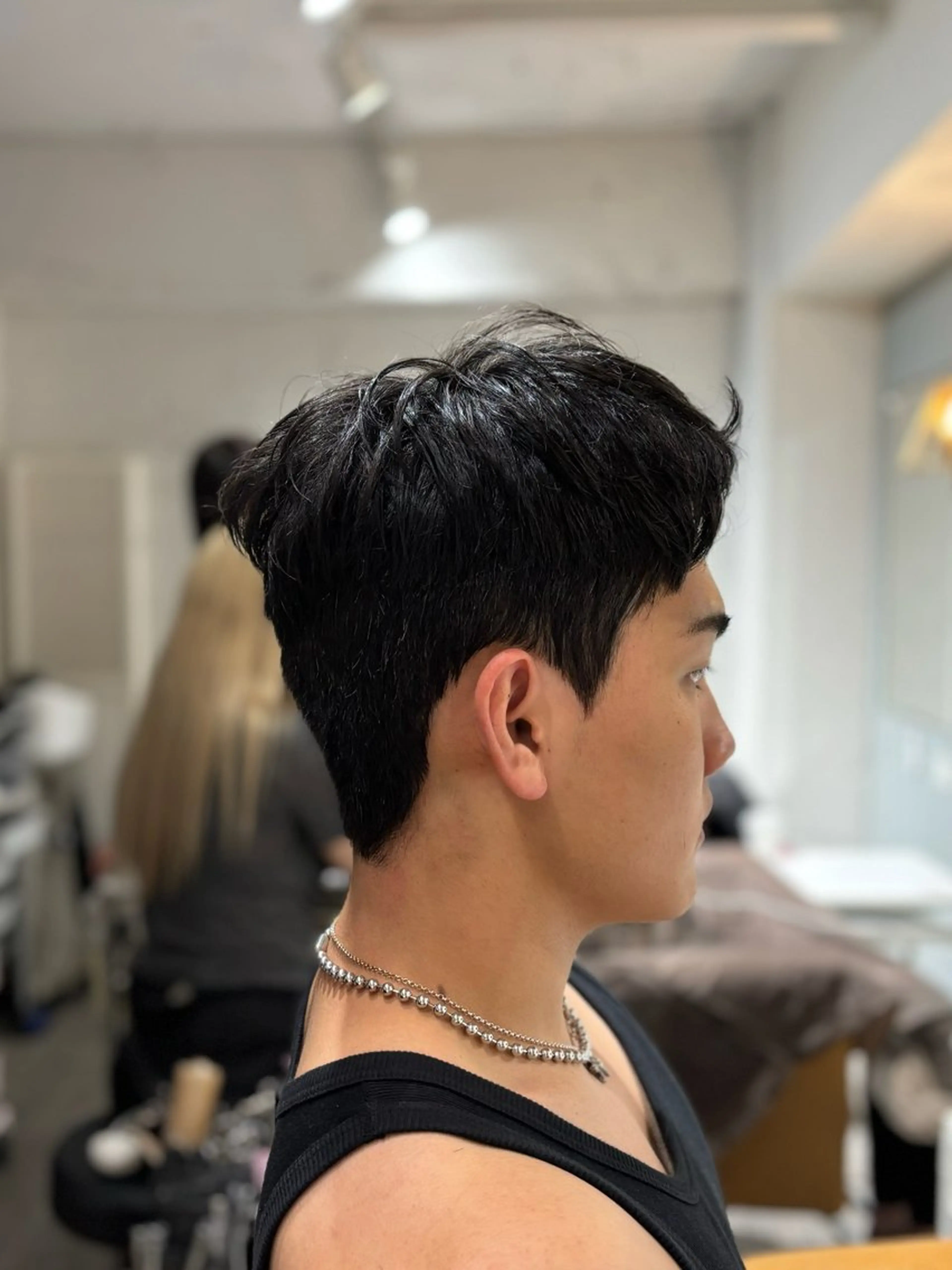 ショート パーマ メンズ カット パーマ 韓国メンズヘア/ ダウンパーマ/歩夢のヘアスタイル