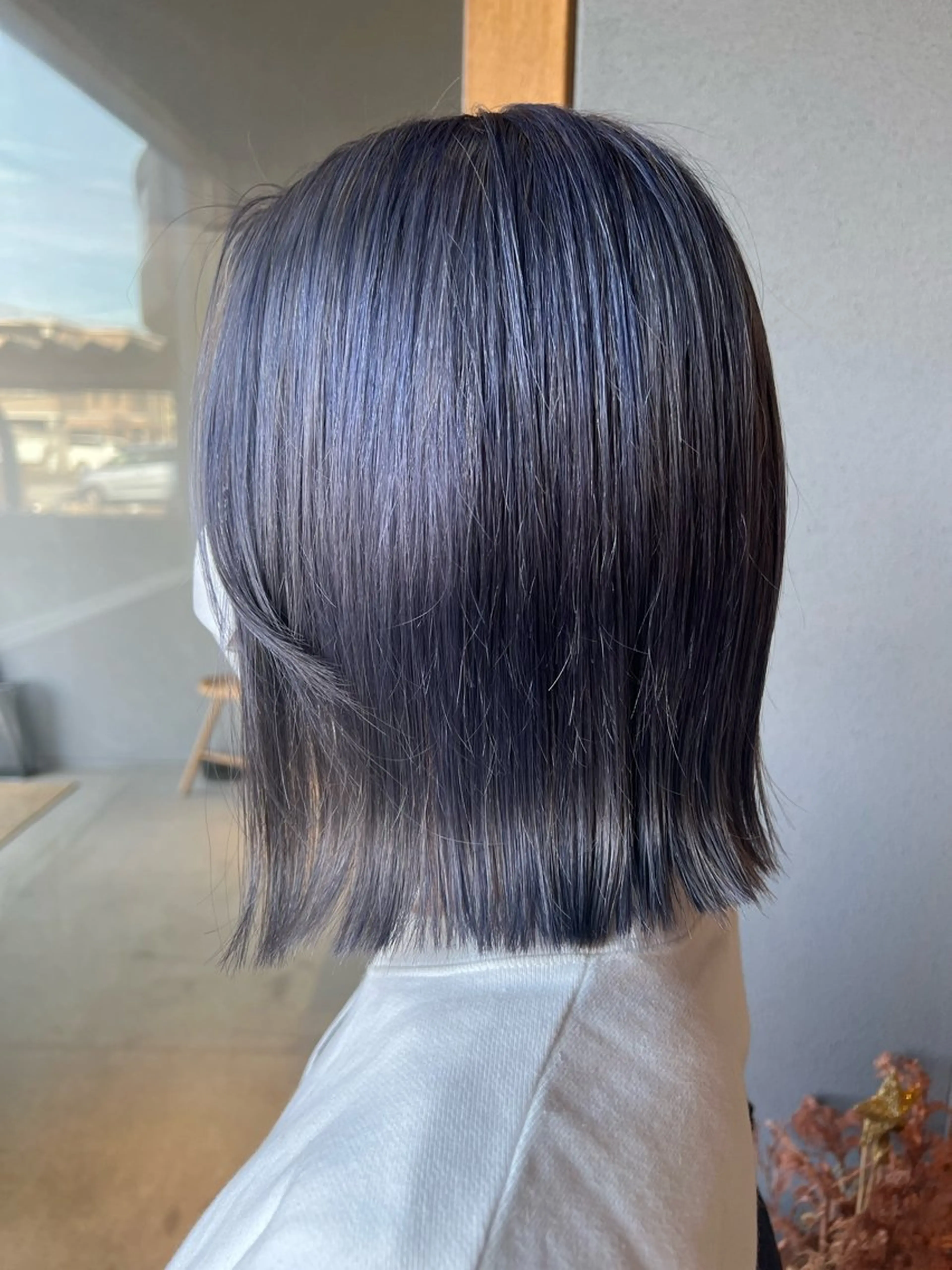 ショート 切りっぱなしボブ ボブ カット ヘアカラー duft. cocoroのヘアスタイル