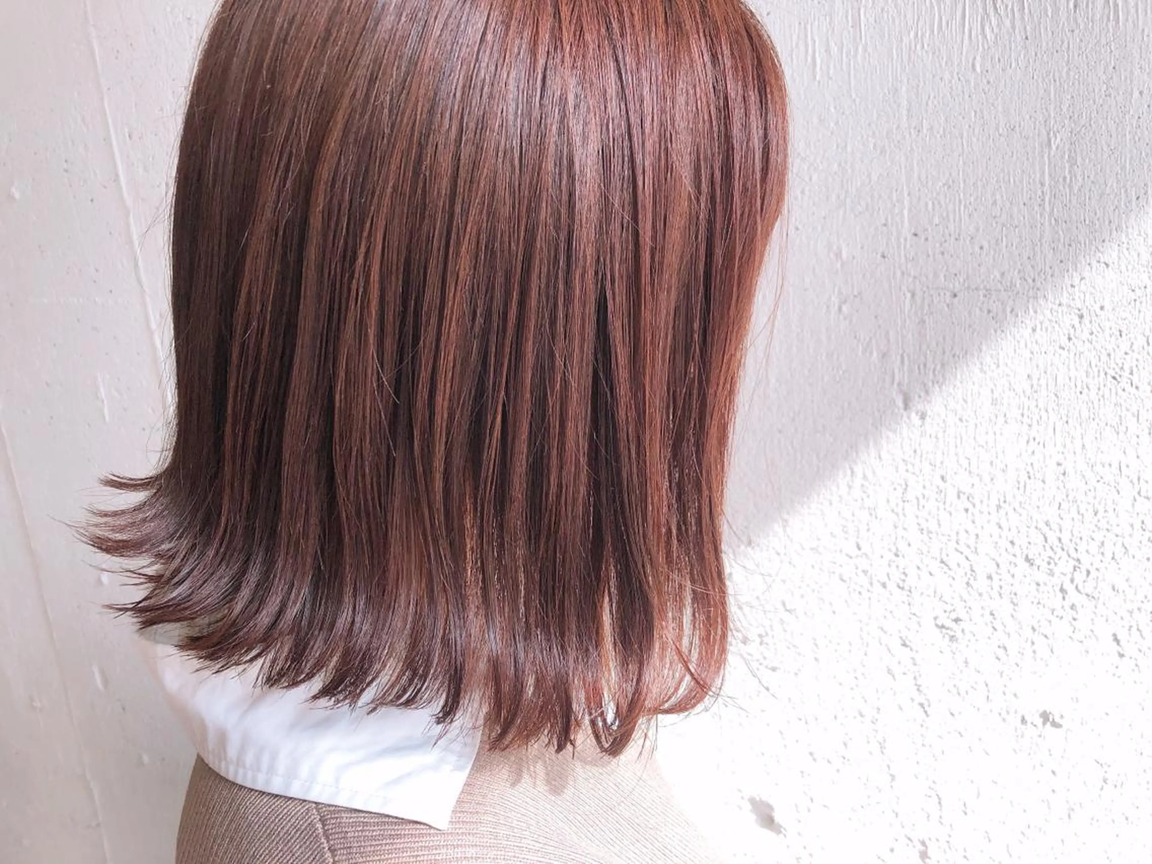 ミディアム カラー キッズ ネイル マツエク・マツパ 切りっぱなしボブ ボブ カット ヘアカラー ciAo!所属・ふくだ りさ【ciAo!】のヘアスタイル