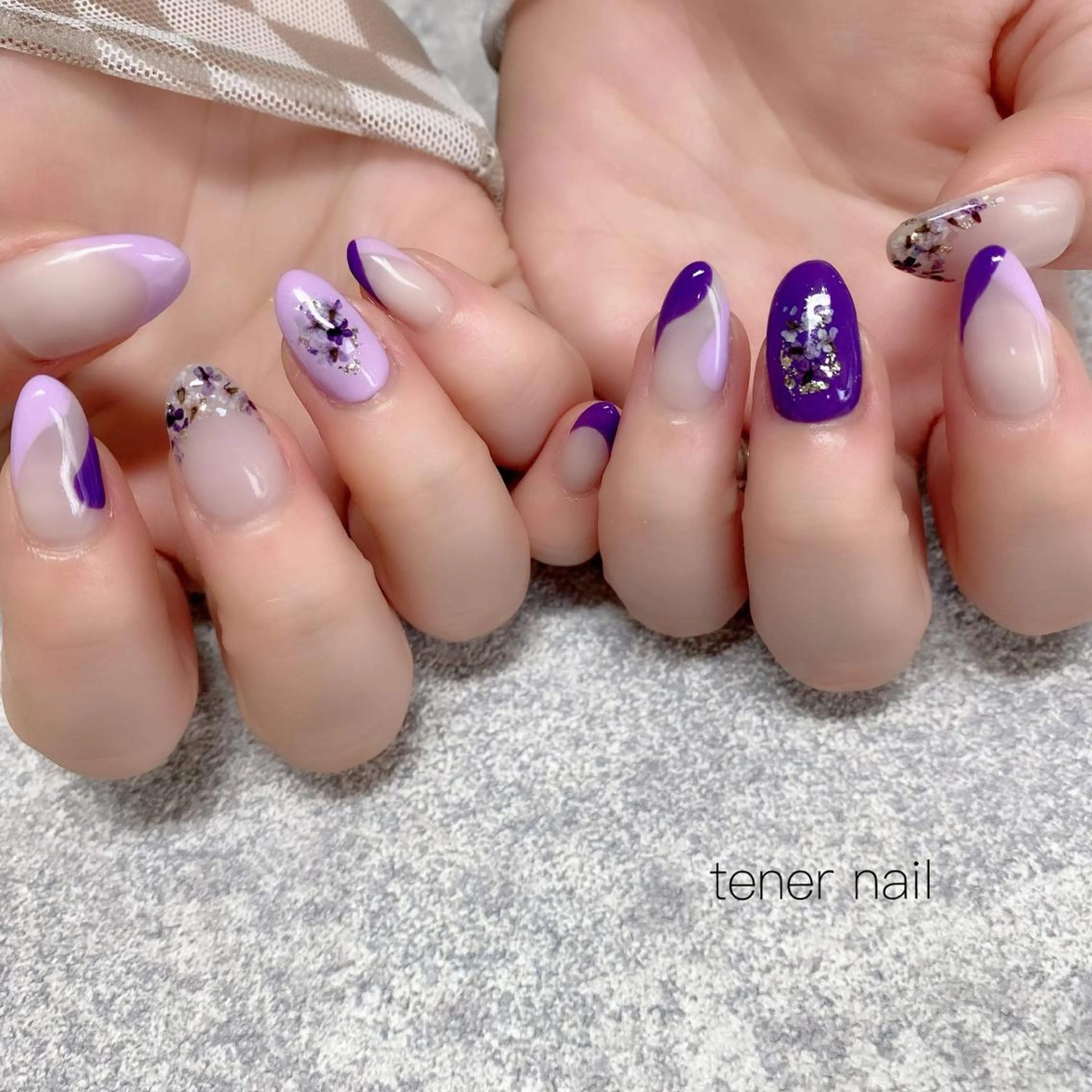 ネイル パープル tener  nail  テネルネイル所属・テネルネイル tener nailのネイルデザイン