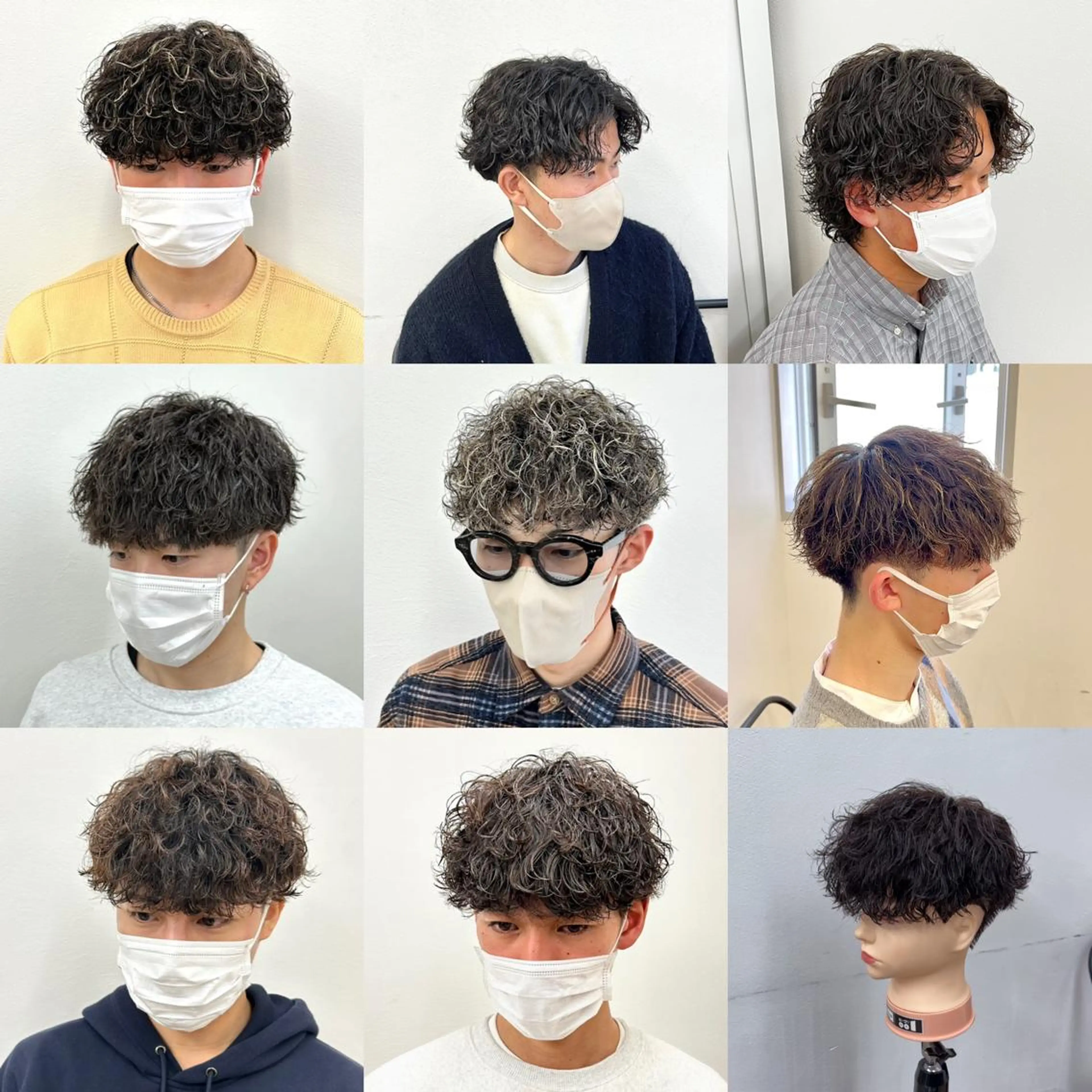 カット+パーマ各種+ハイライトの写真