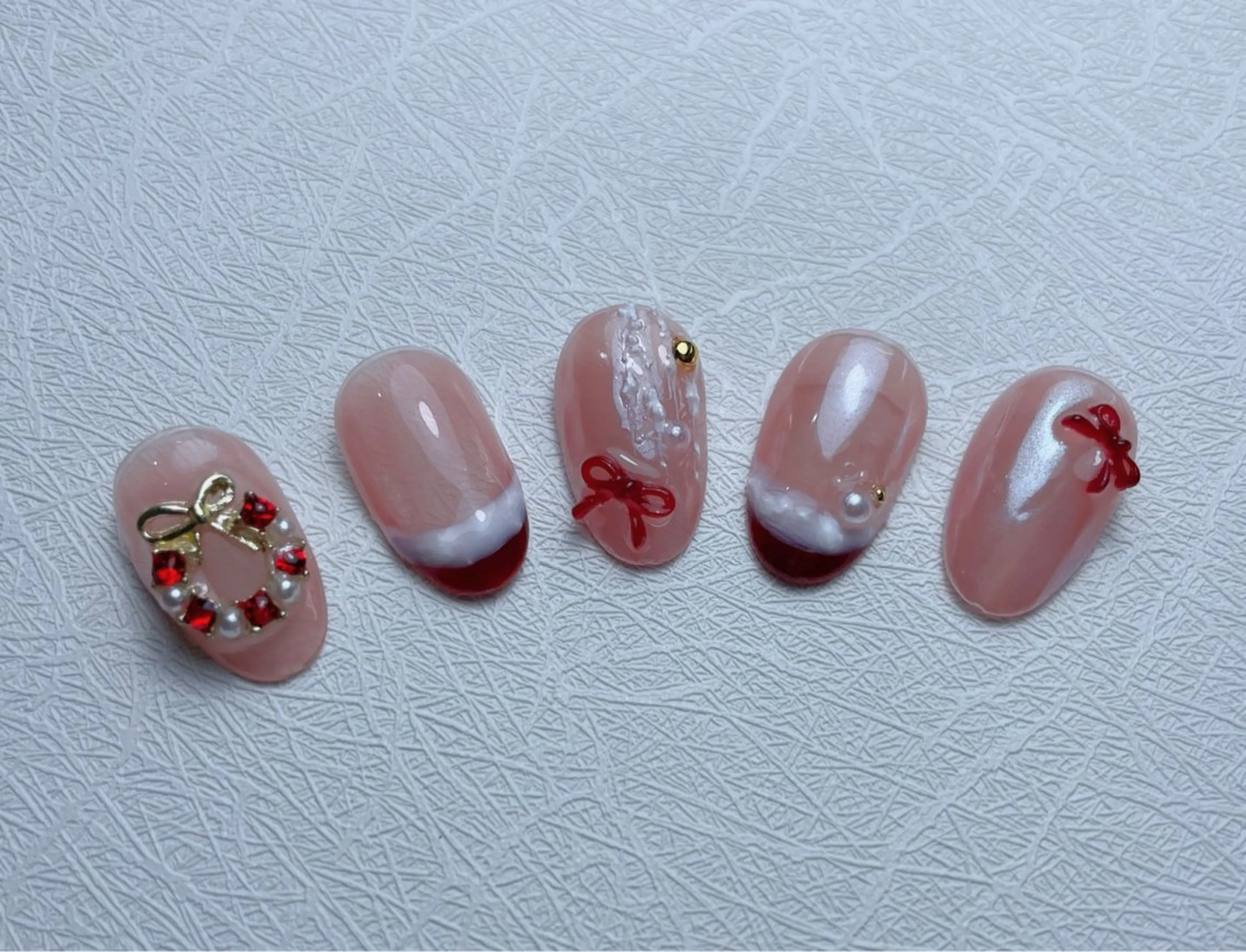 ネイル 長さ出し ジェルネイル ガーリー 韓国ネイル ロングネイル 中野駅から2分 MEO NAILのネイルデザイン