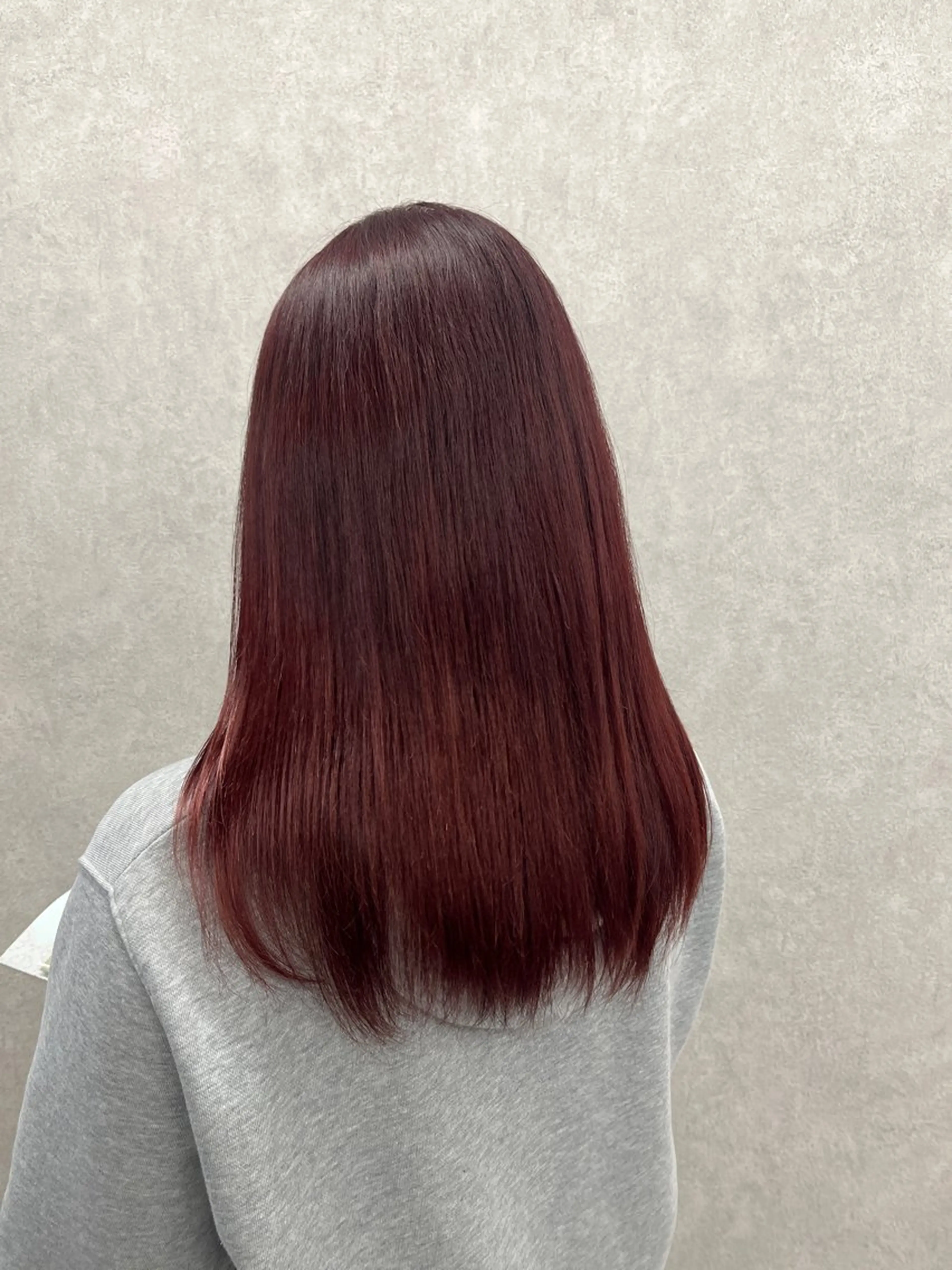 ミディアム カラー ブリーチ レッドカラー 【透明感カラー‎✨】 中島日菜のヘアスタイル