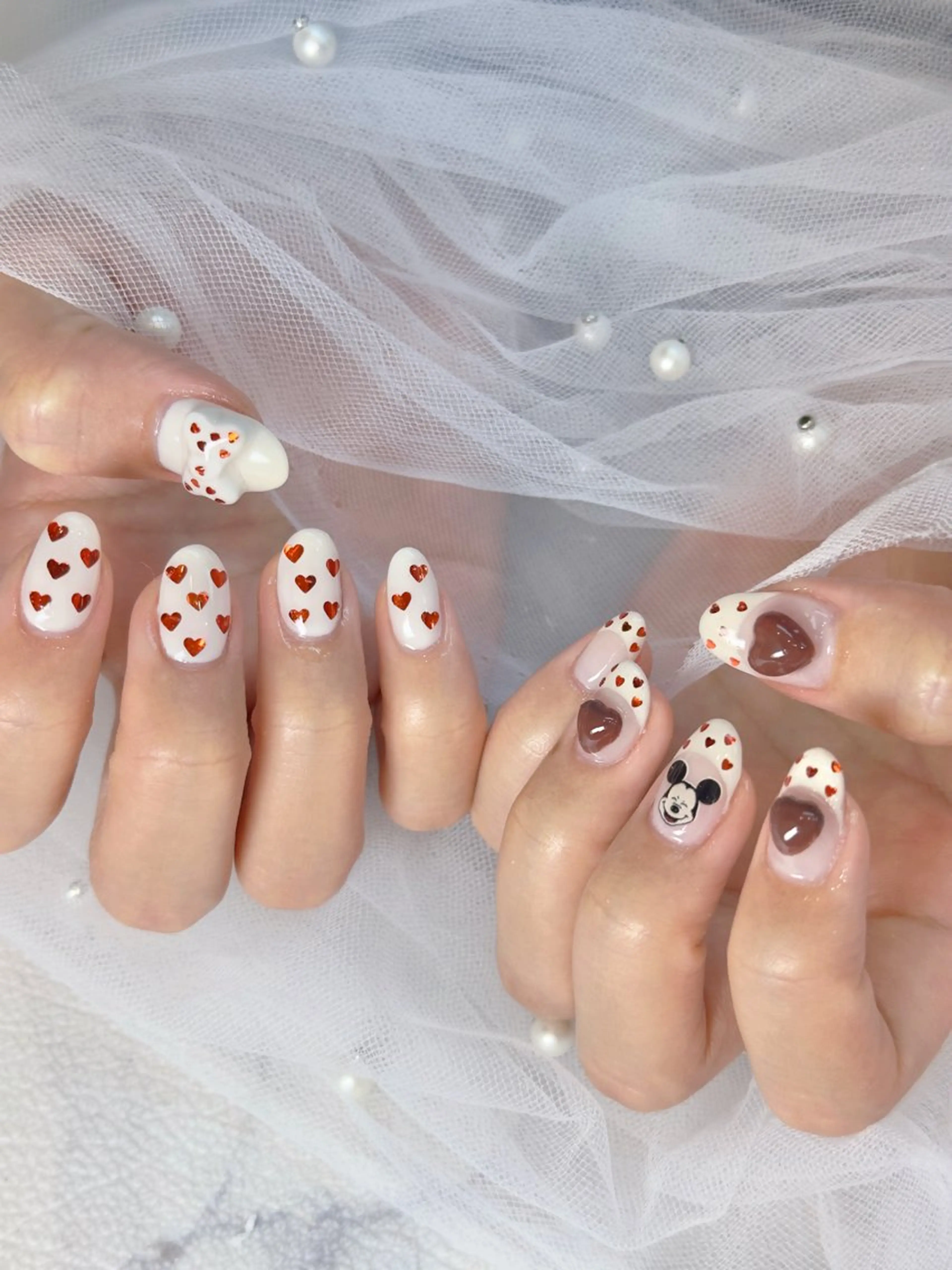 ネイル 持ち込み ハンドネイル Queennail 北堀江AYAのネイルデザイン