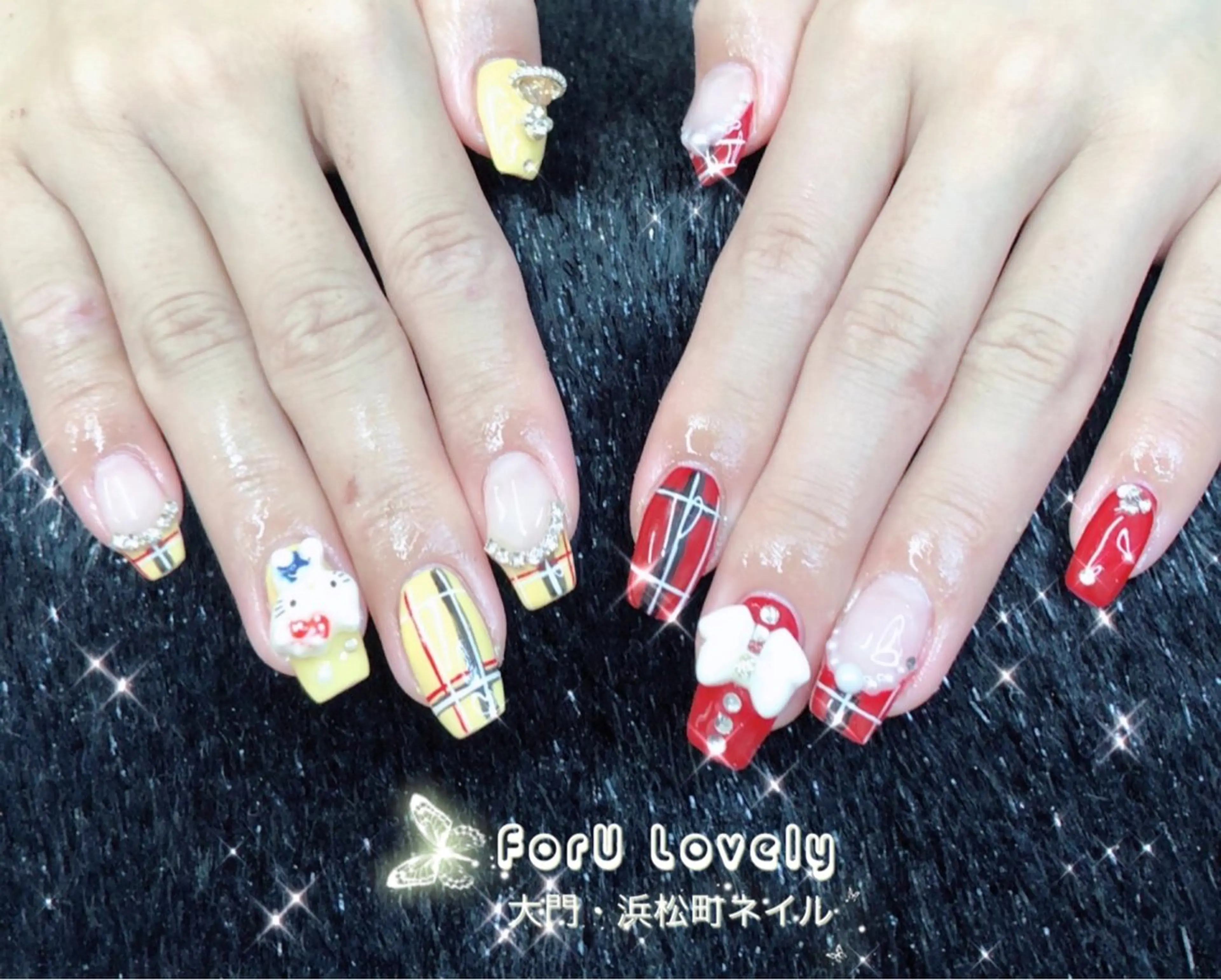 ネイル べっ甲ネイル 長さ出し フレンチネイル ジェルネイル 韓国ネイル 大門浜松町 ネイルのネイルデザイン