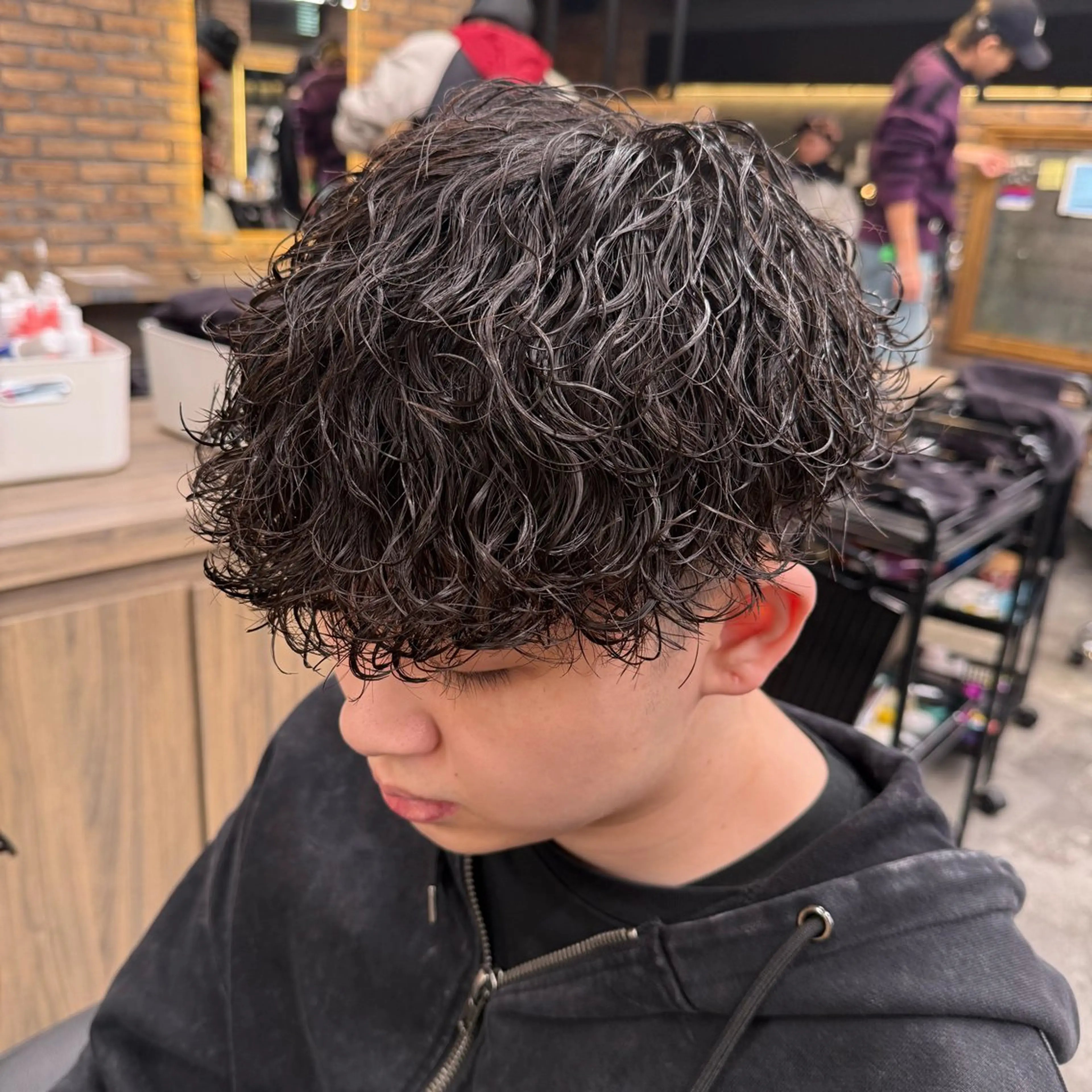 ショート カラー パーマ ヘアアレンジ メンズ キッズ 🔷横浜1のパーマ 職人🔷将太郎のヘアスタイル
