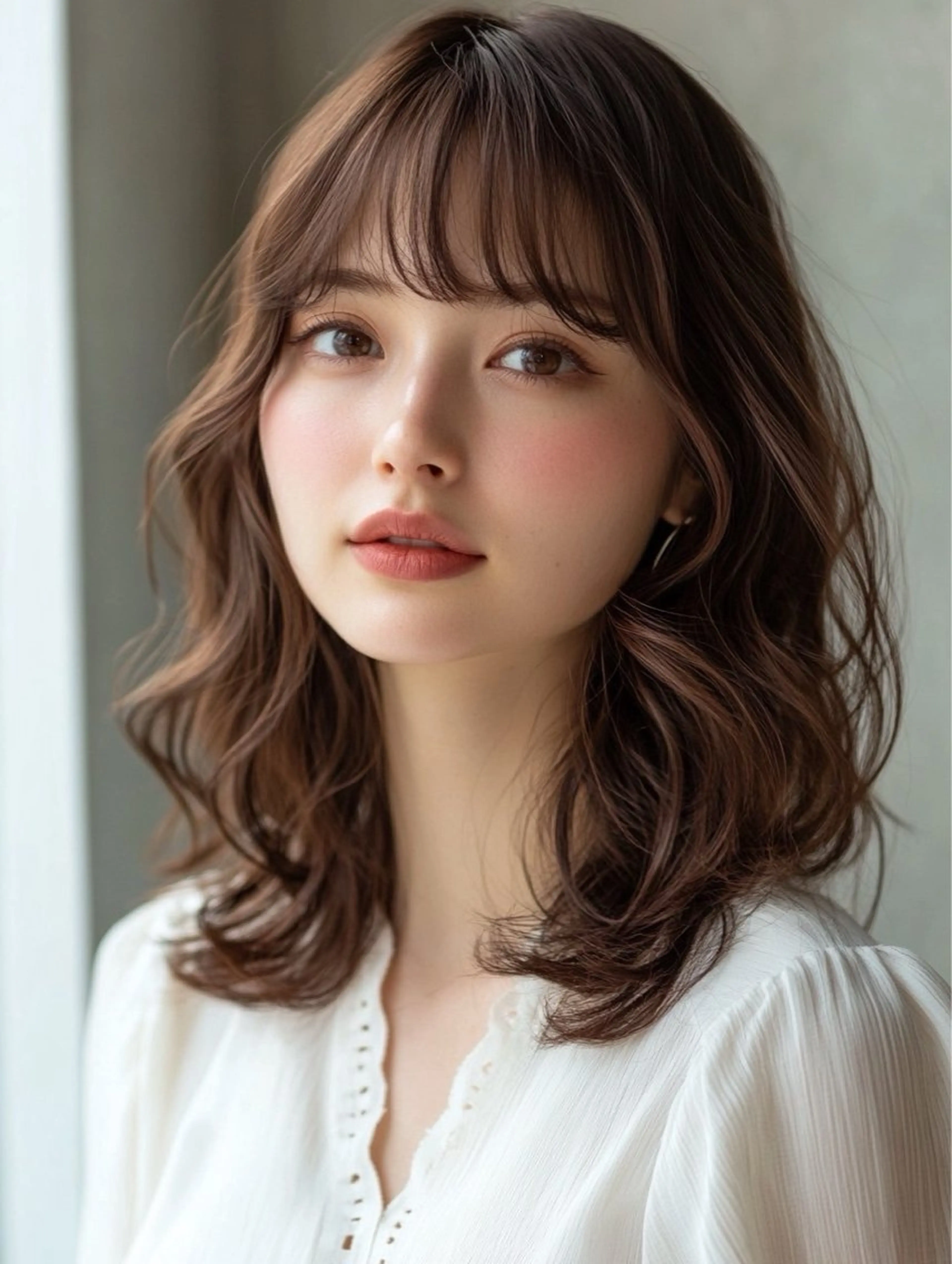 セミロング 銀座/カットモデル/ まつぱエク/ゆきなのヘアスタイル